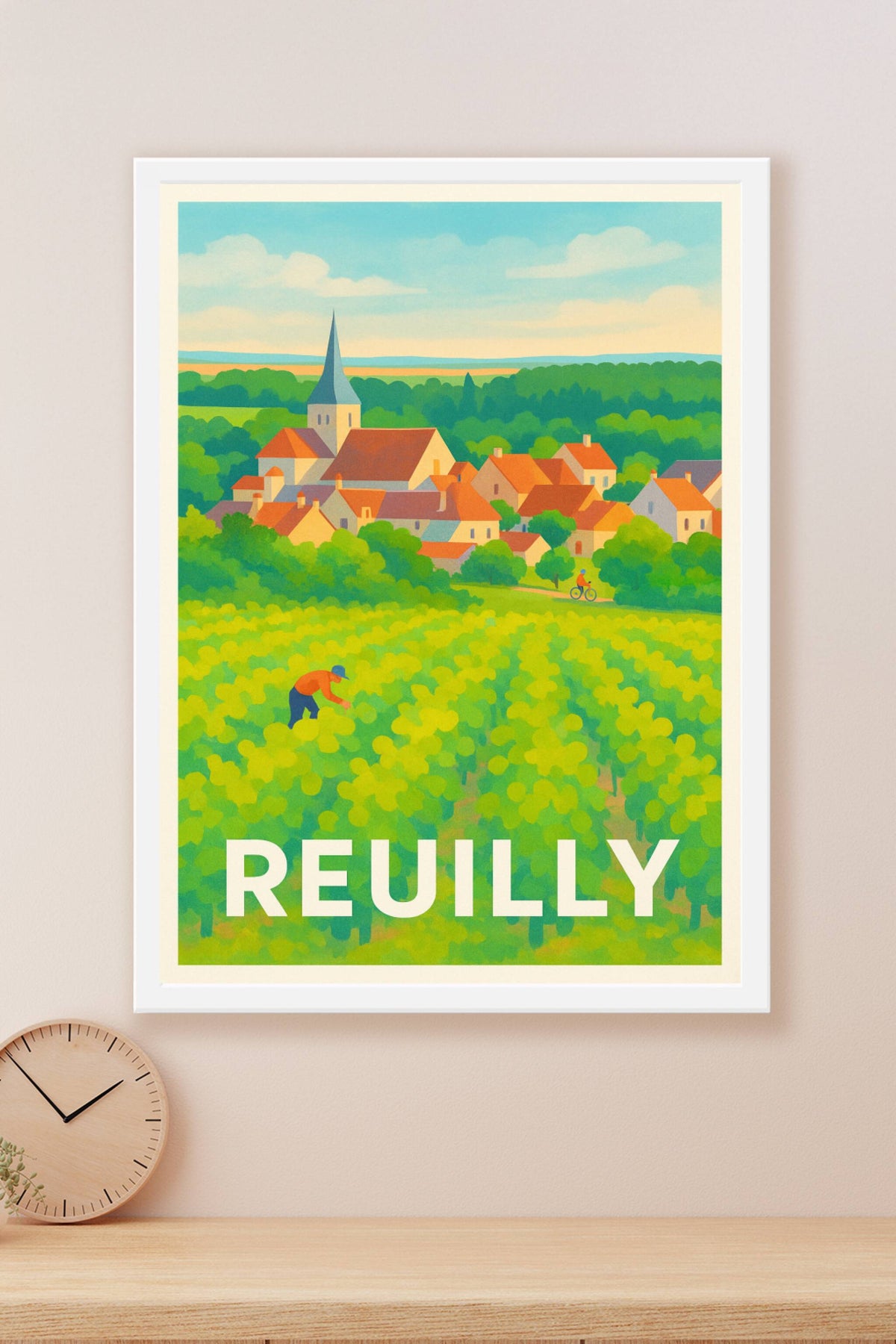 Affiche Reuilly — Charme bucolique du vignoble français · poster d'art de Reuilly