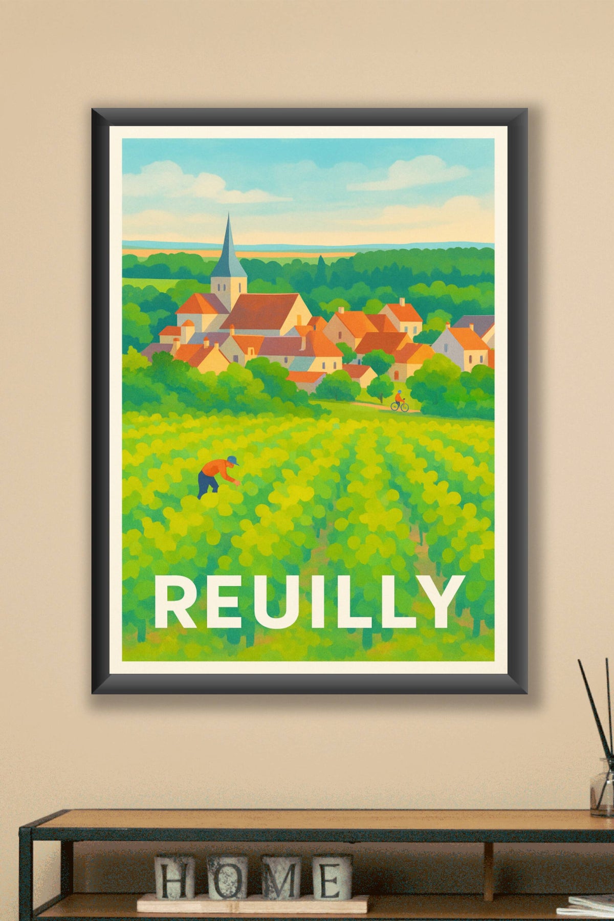 Affiche Reuilly — Charme bucolique du vignoble français · poster d'art de Reuilly