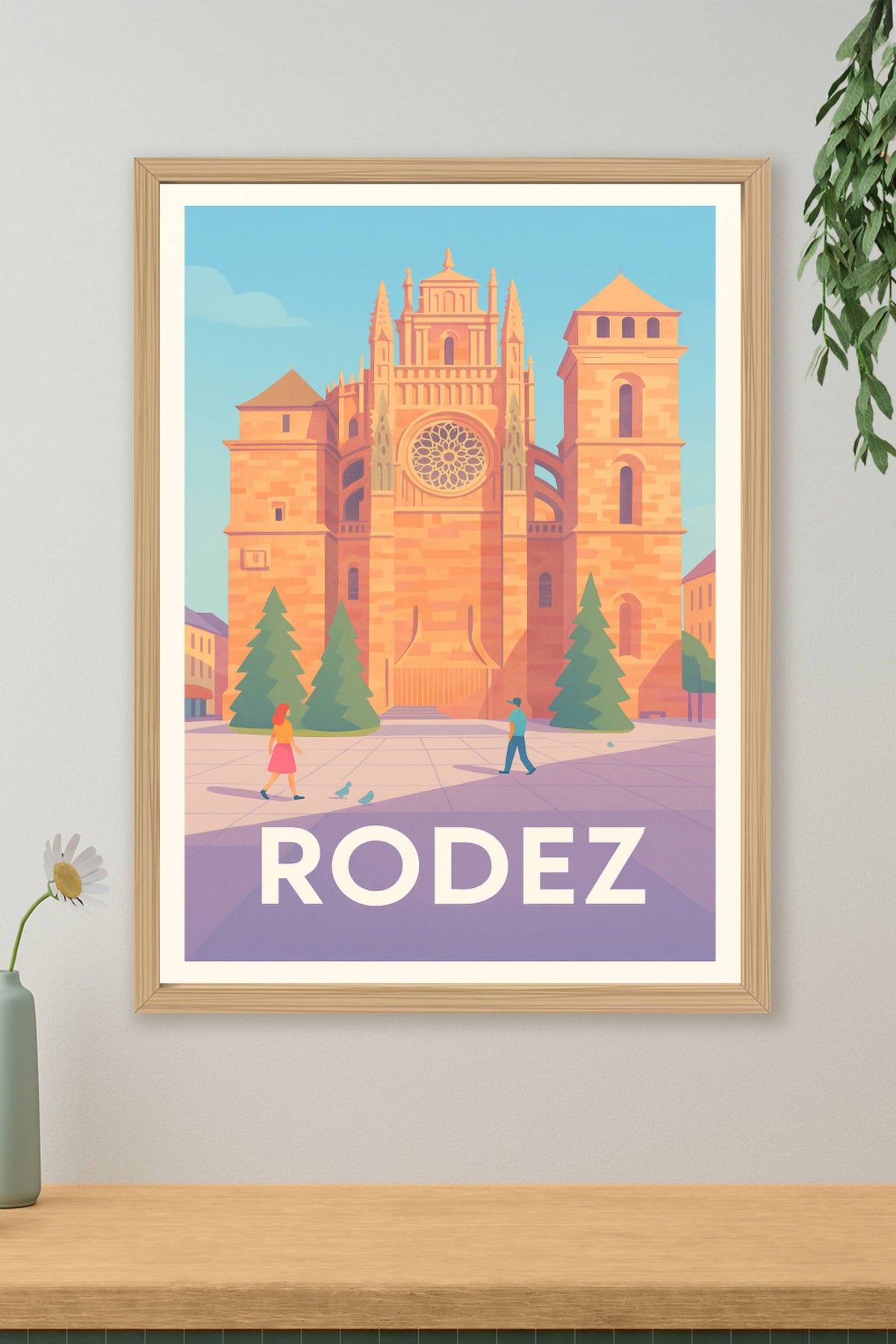 Affiche Rodez — L'élégance historique au cœur de la ville · poster d'art de Rodez
