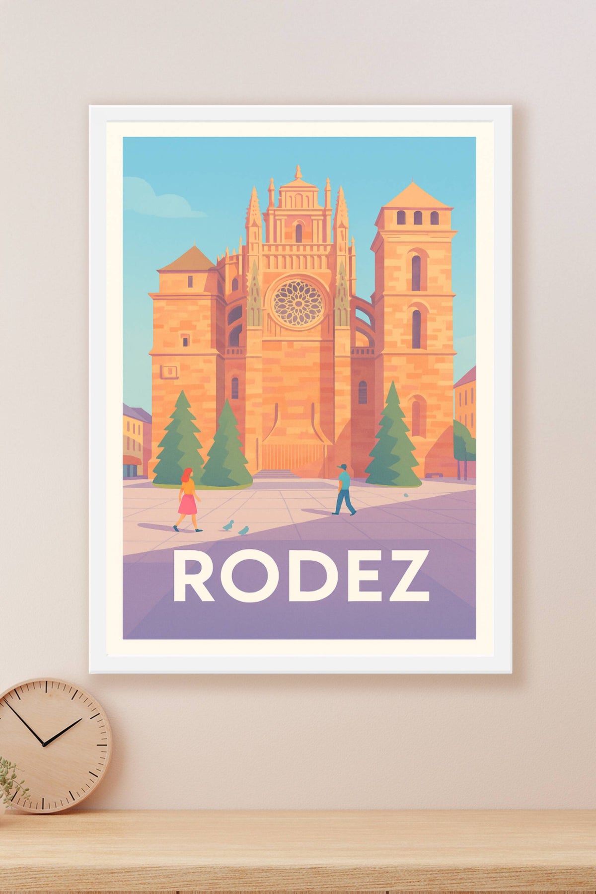 Affiche Rodez — L'élégance historique au cœur de la ville · poster d'art de Rodez