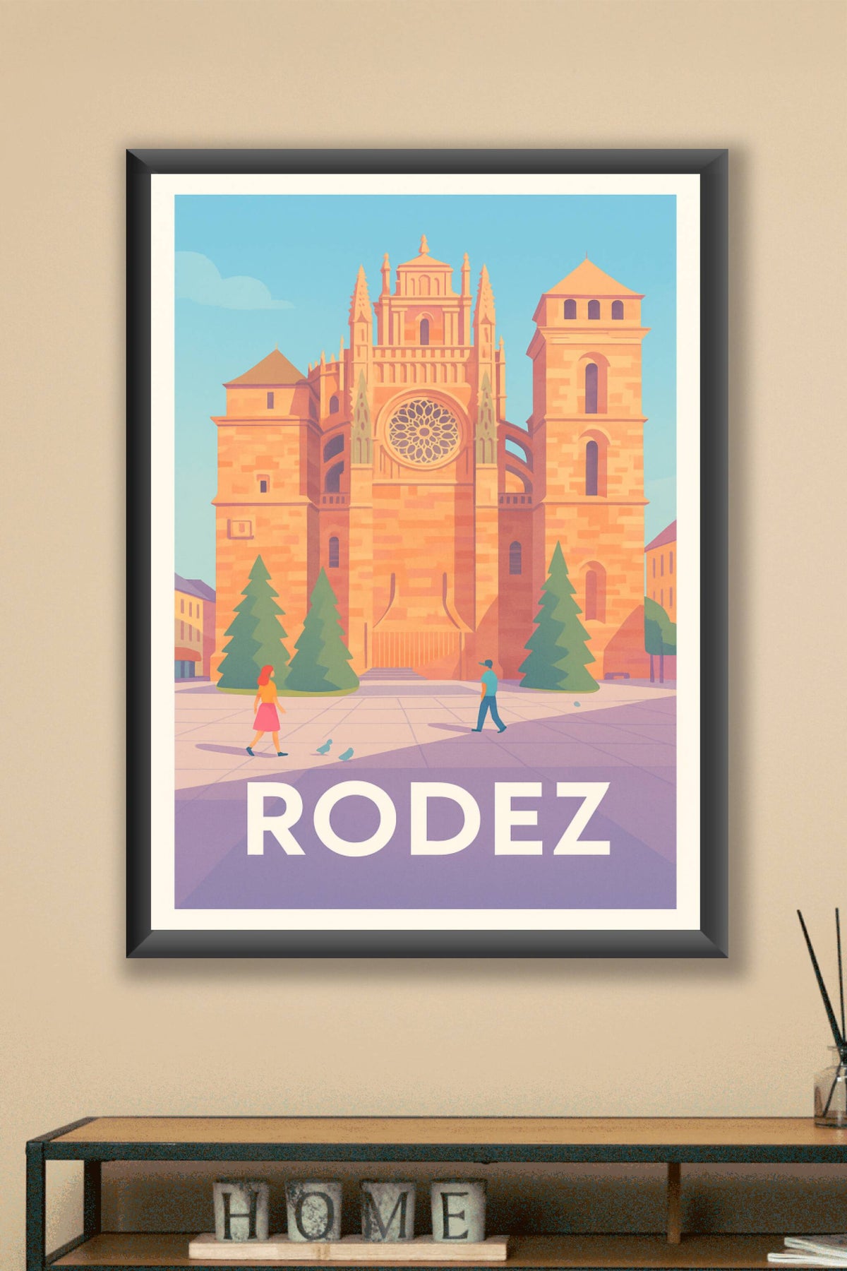 Affiche Rodez — L'élégance historique au cœur de la ville · poster d'art de Rodez
