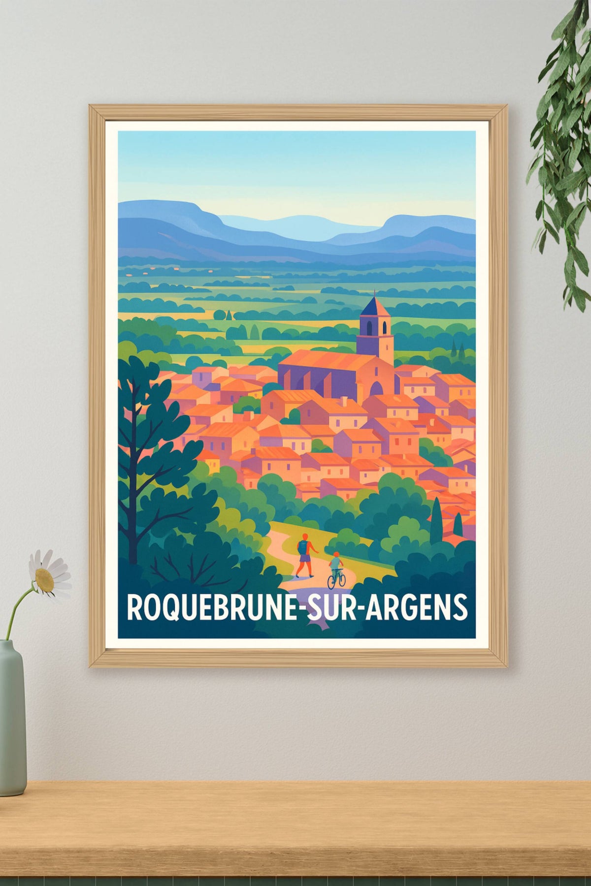 Affiche Roquebrune-sur-Argens — Charme Provençal et Douceur de Vivre · poster d'art de Roquebrune-sur-Argens