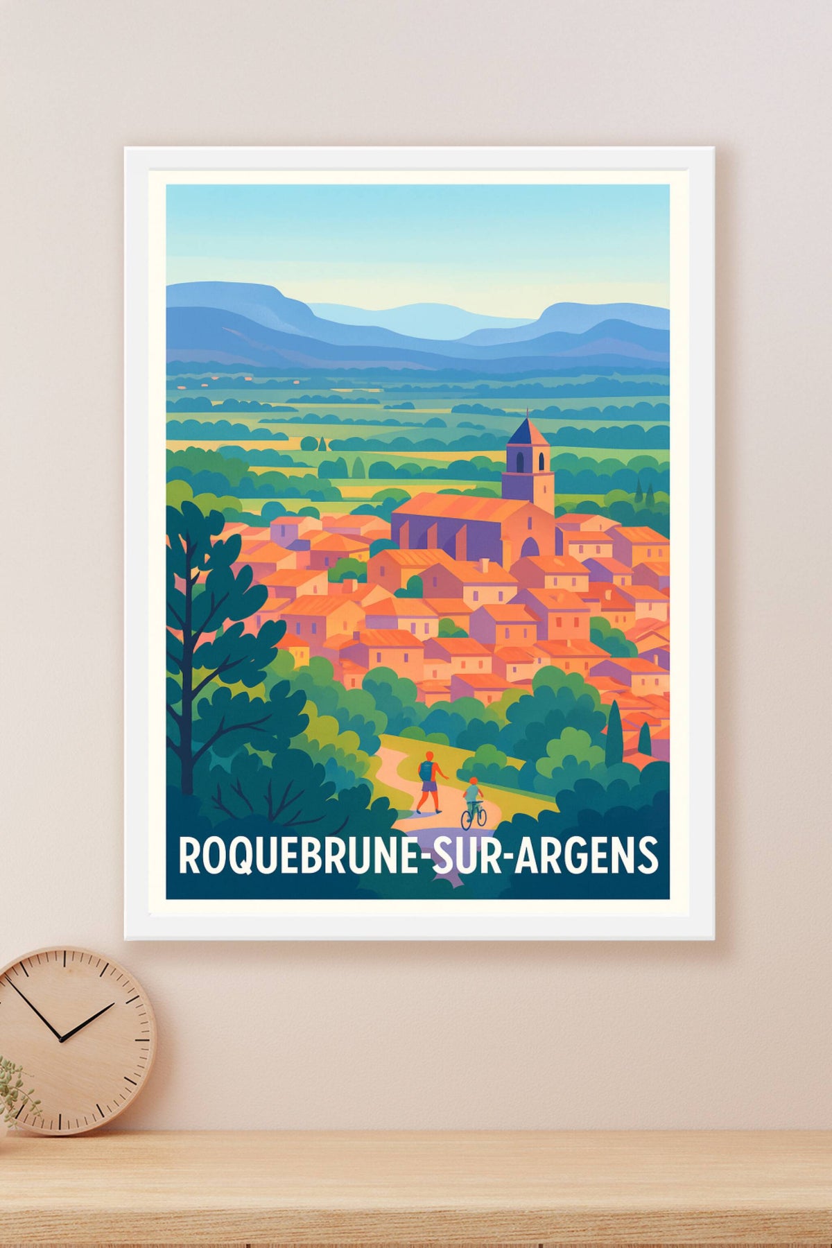 Affiche Roquebrune-sur-Argens — Charme Provençal et Douceur de Vivre · poster d'art de Roquebrune-sur-Argens