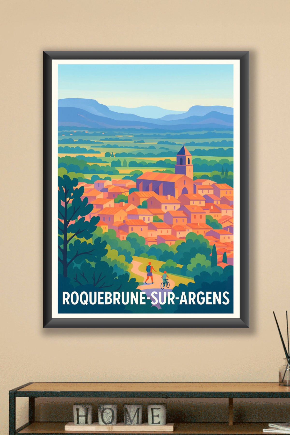 Affiche Roquebrune-sur-Argens — Charme Provençal et Douceur de Vivre · poster d'art de Roquebrune-sur-Argens