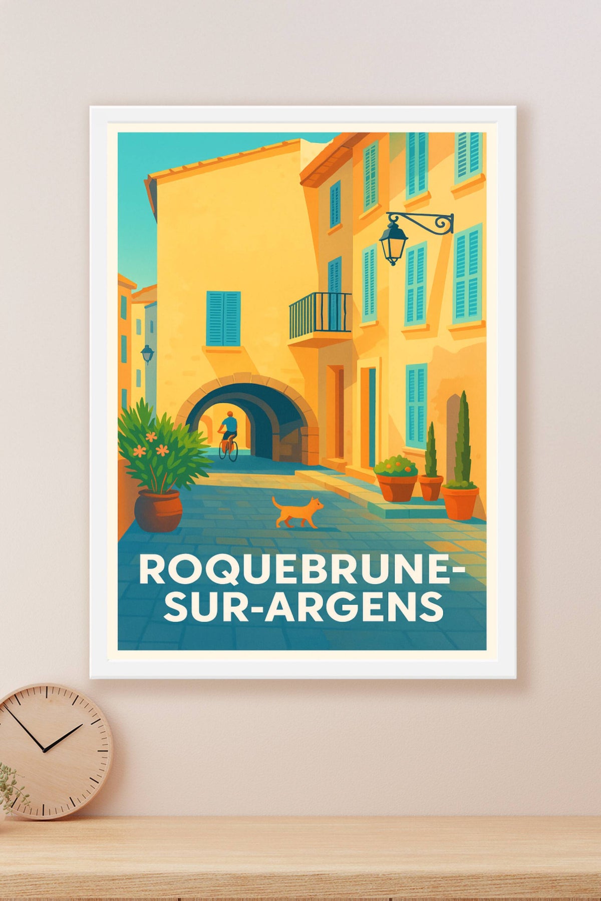 Affiche Roquebrune-sur-Argens — Charme et sérénité provençale · poster d'art de Roquebrune-sur-Argens