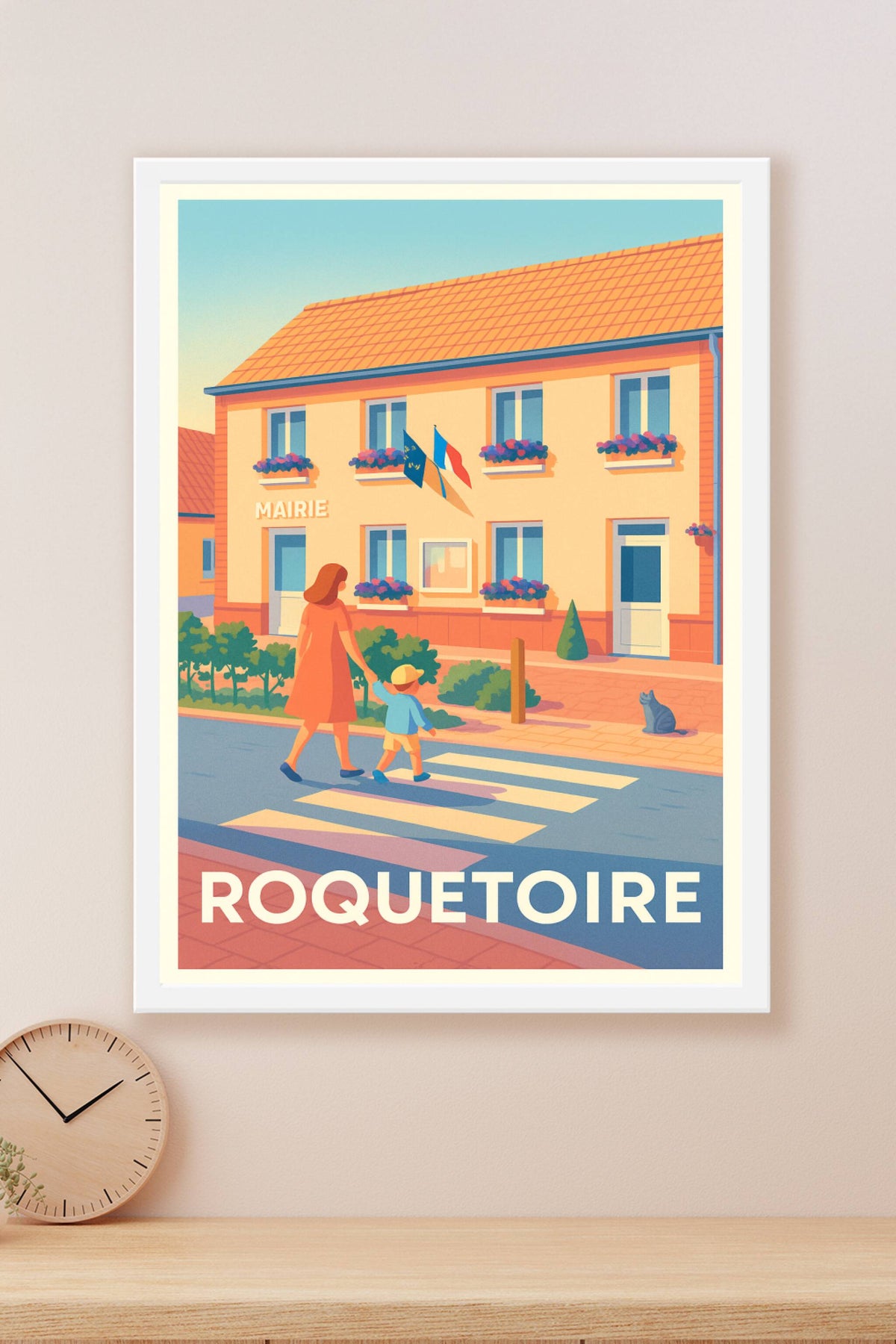 Affiche Roquetoire — Charme et douceur de la vie locale · poster d'art de Roquetoire