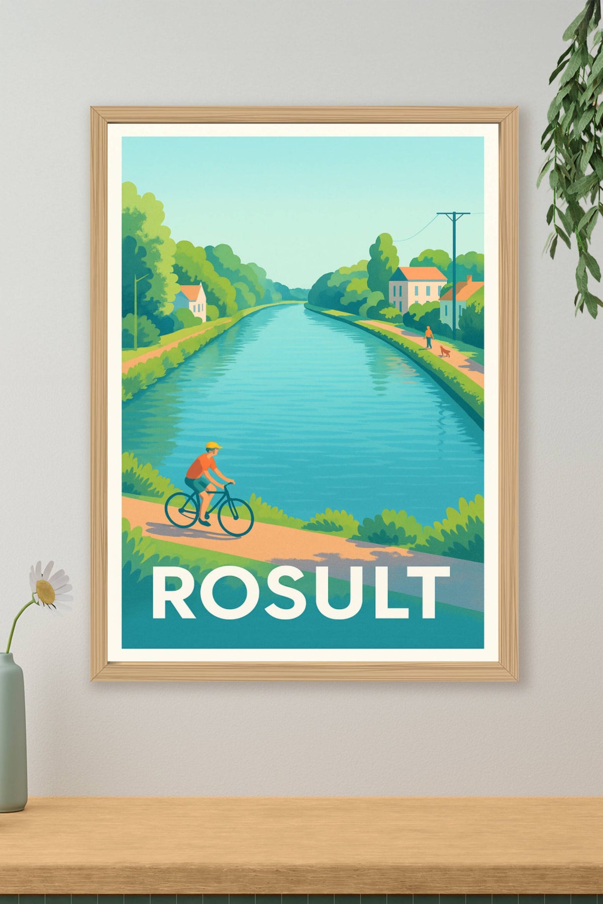 Affiche Rosult — L'évasion au fil de l'eau · poster d'art de Rosult