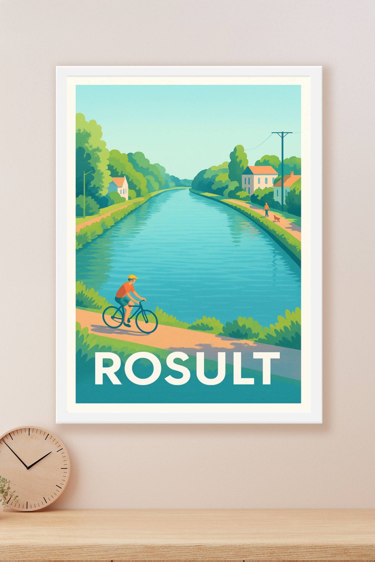 Affiche Rosult — L'évasion au fil de l'eau · poster d'art de Rosult