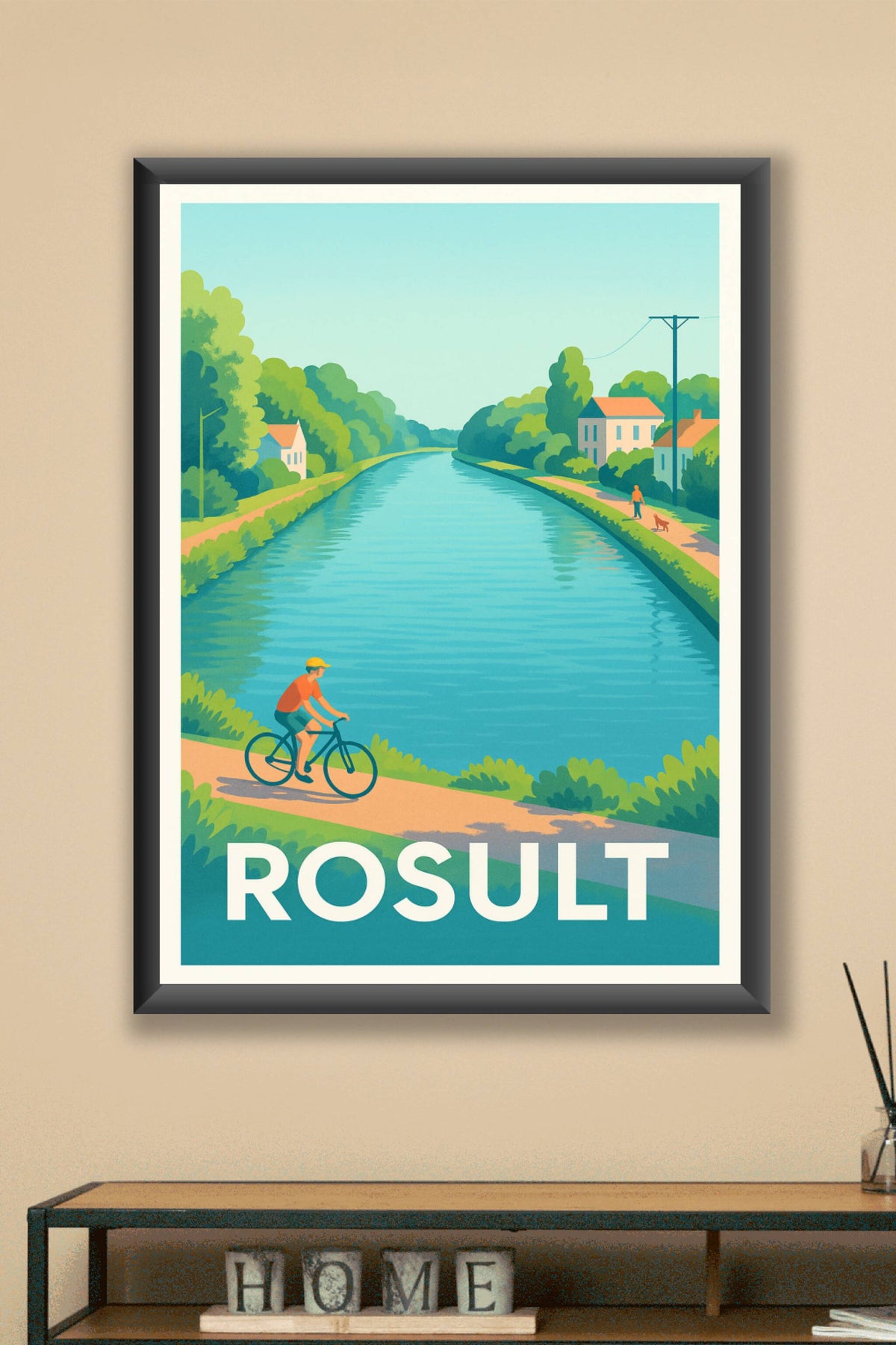 Affiche Rosult — L'évasion au fil de l'eau · poster d'art de Rosult