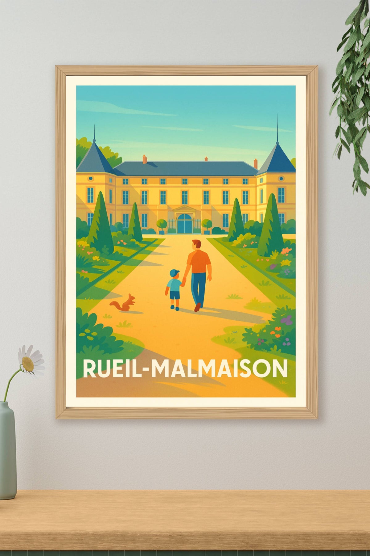 Affiche Rueil-Malmaison — Promenade au Château de Malmaison · poster d'art de Rueil-Malmaison