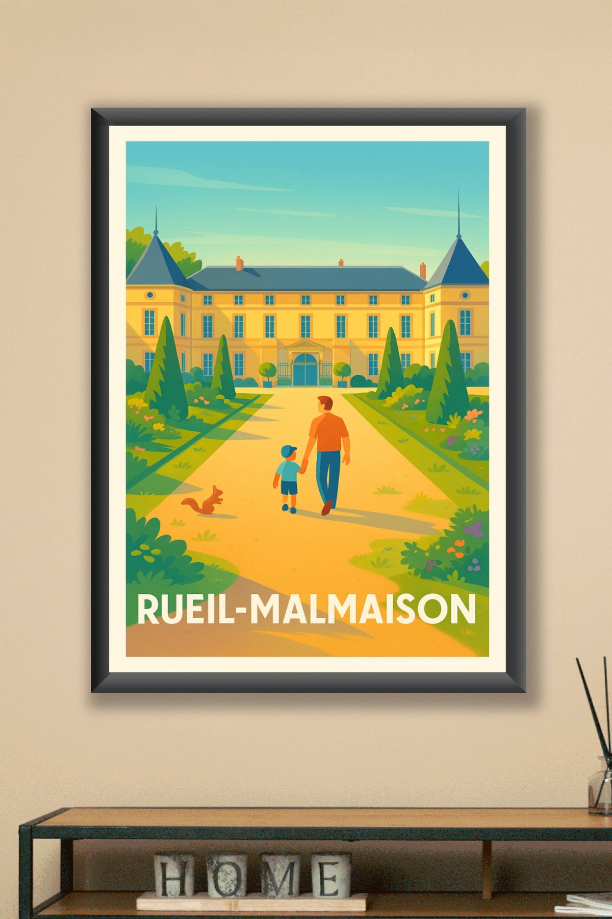 Affiche Rueil-Malmaison — Promenade au Château de Malmaison · poster d'art de Rueil-Malmaison