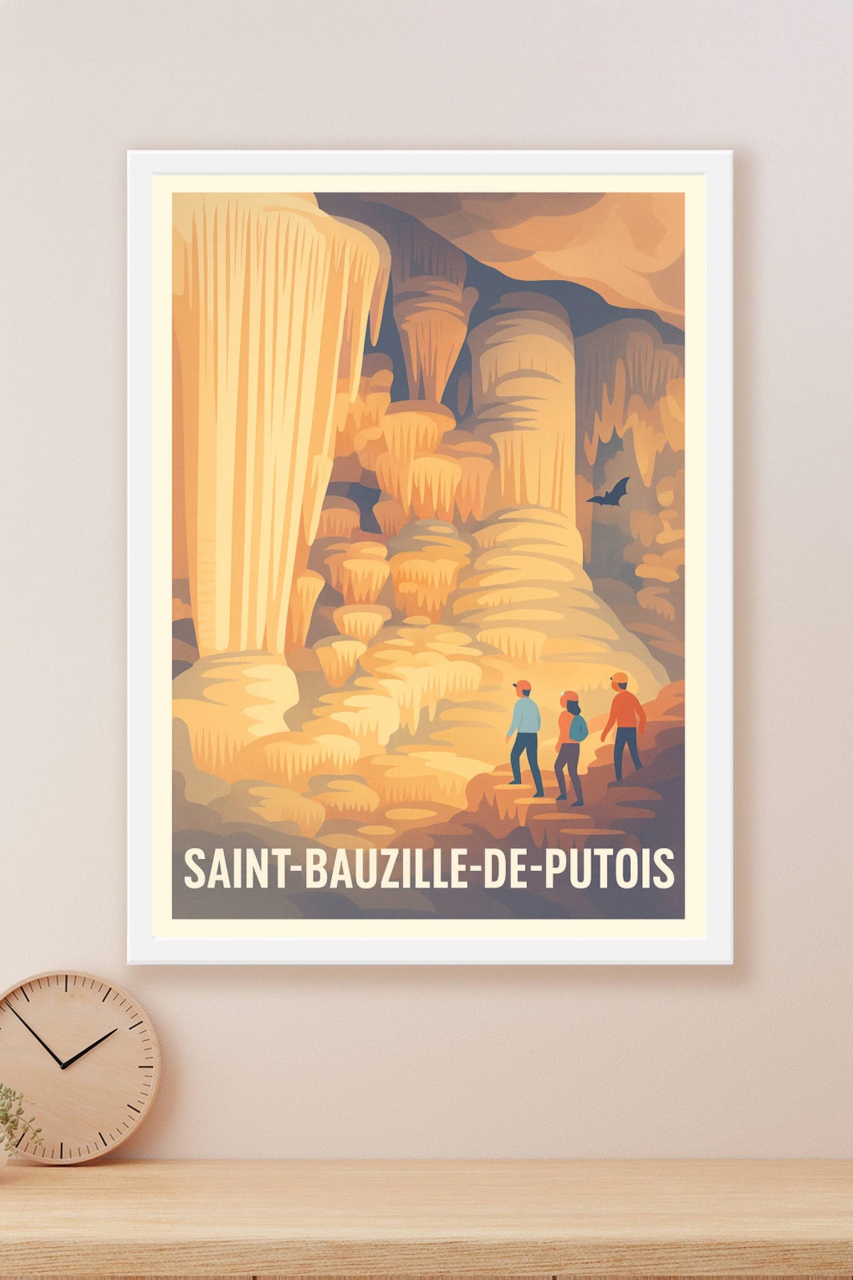 Affiche Saint-Bauzille-de-Putois — Exploration souterraine fascinante · poster d'art de Saint-Bauzille-de-Putois