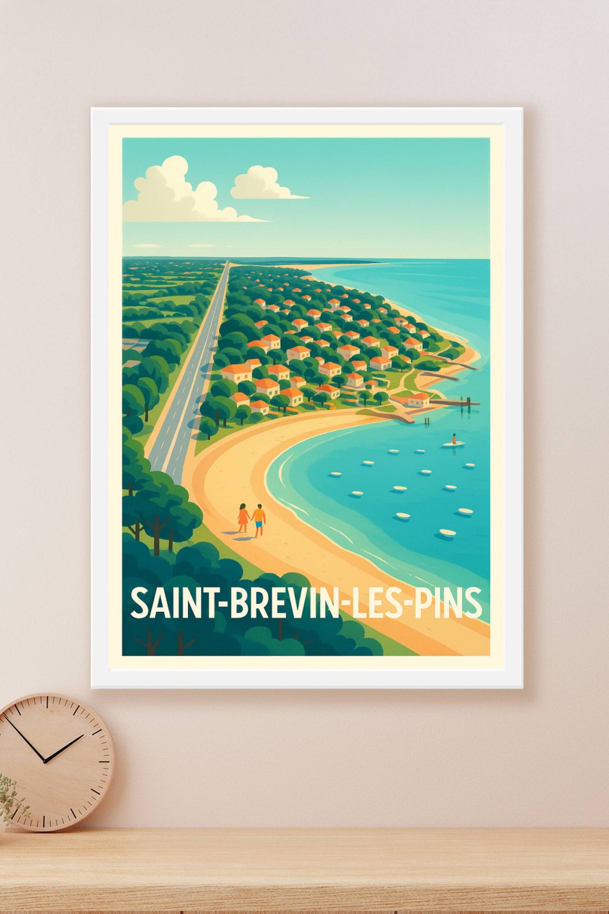 Affiche Saint-Brevin-les-Pins — Escapade Balnéaire Authentique · poster d'art de Saint-Brevin-les-Pins