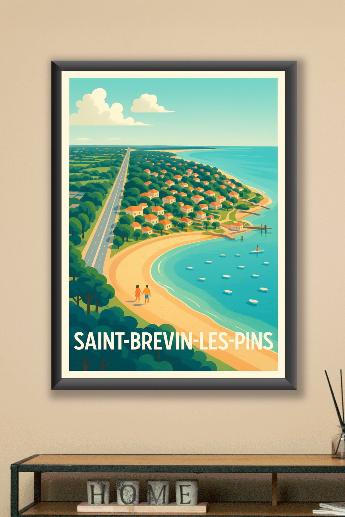 Affiche Saint-Brevin-les-Pins — Escapade Balnéaire Authentique · poster d'art de Saint-Brevin-les-Pins