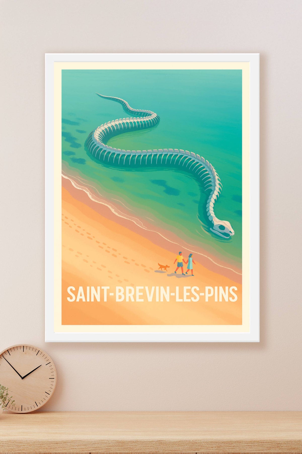 Affiche Saint-Brevin-Les-Pins — Mystérieuse balade en bord de mer · poster d'art de Saint-Brevin-Les-Pins