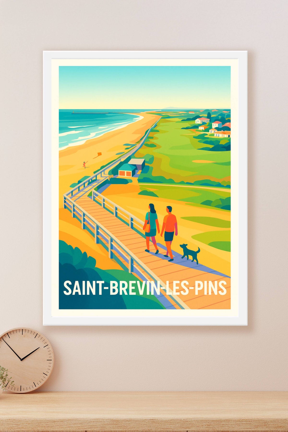 Affiche Saint-Brevin-les-Pins — Promenade en bord de mer · poster d'art de Saint-Brevin-les-Pins
