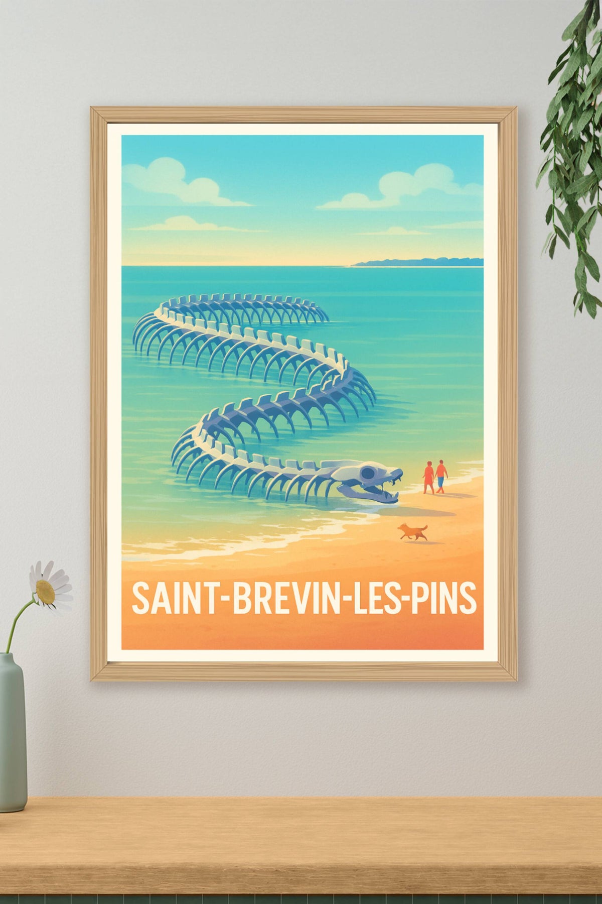 Affiche Saint-Brevin-les-Pins — Mystère et mer au bord de l'Atlantique · poster d'art de Saint-Brevin-les-Pins