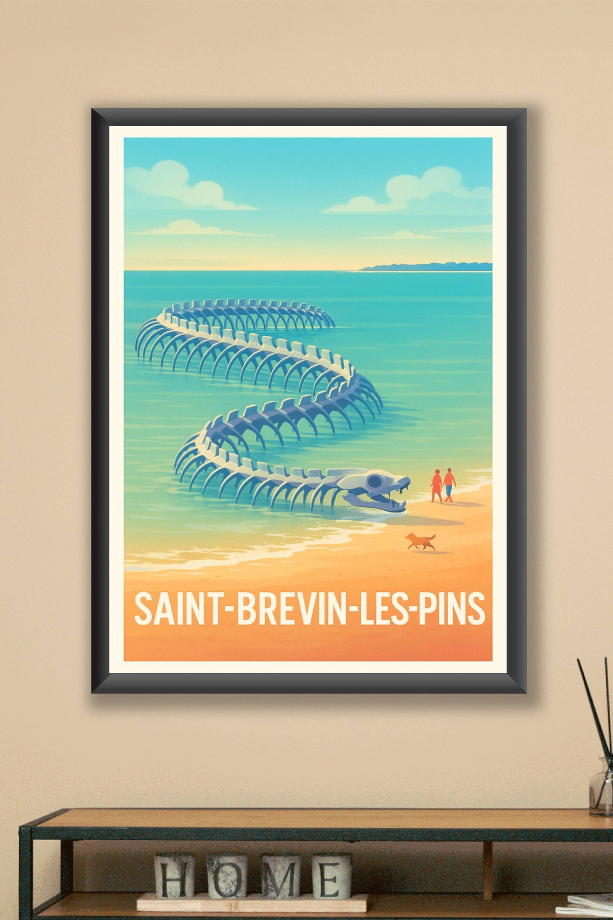 Affiche Saint-Brevin-les-Pins — Mystère et mer au bord de l'Atlantique · poster d'art de Saint-Brevin-les-Pins