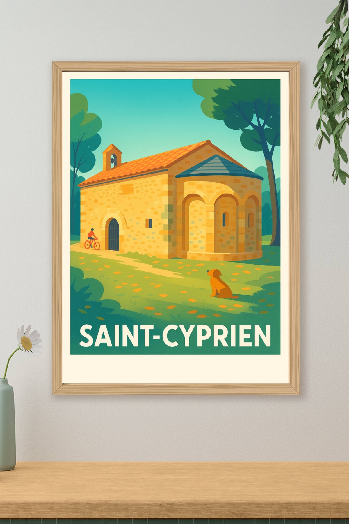 Affiche Saint-Cyprien — Charme et Sérénité au Cœur du Patrimoine · poster d'art de Saint-Cyprien