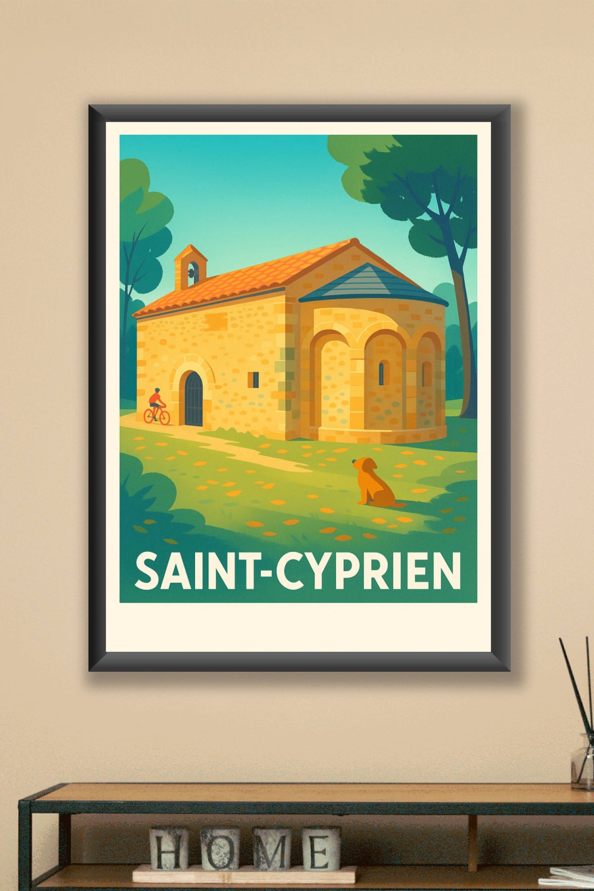 Affiche Saint-Cyprien — Charme et Sérénité au Cœur du Patrimoine · poster d'art de Saint-Cyprien