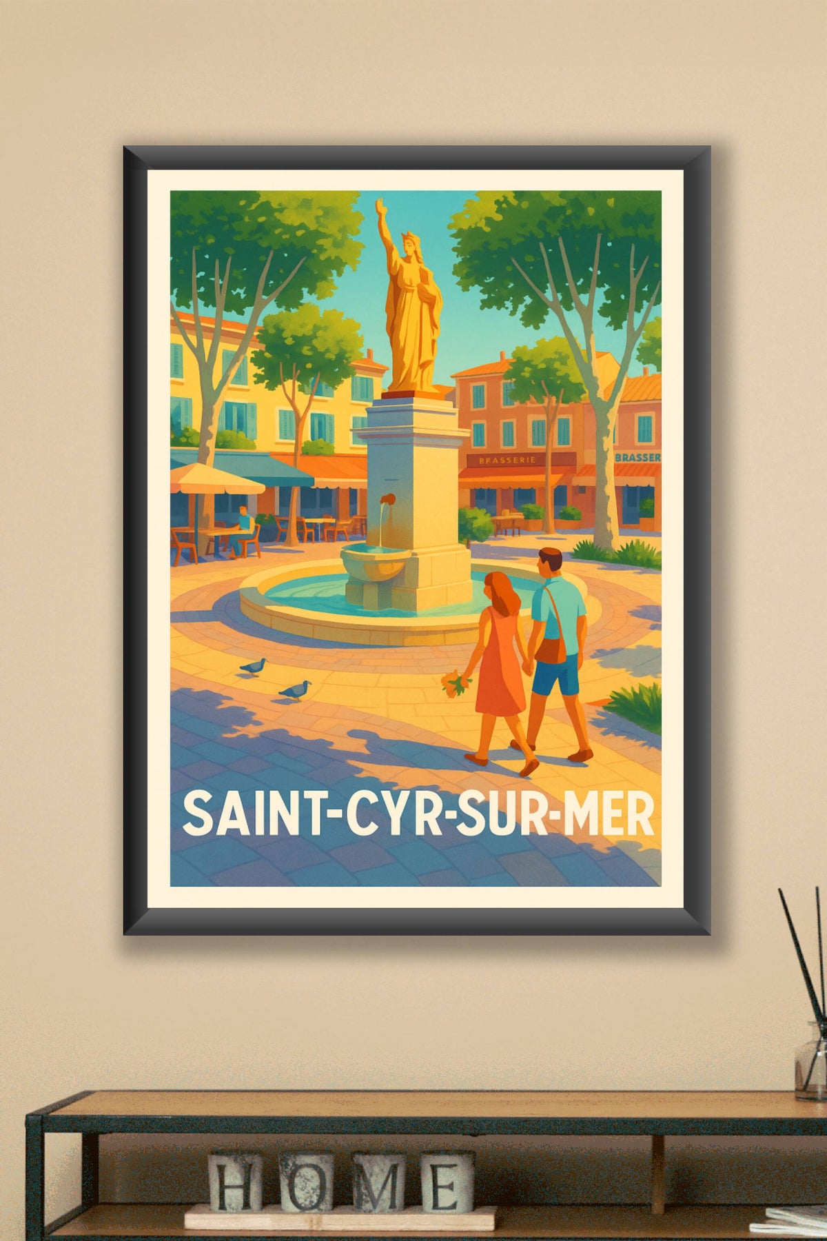 Affiche Saint-Cyr-sur-Mer — Charme Provençal ensoleillé · poster d'art de Saint-Cyr-sur-Mer