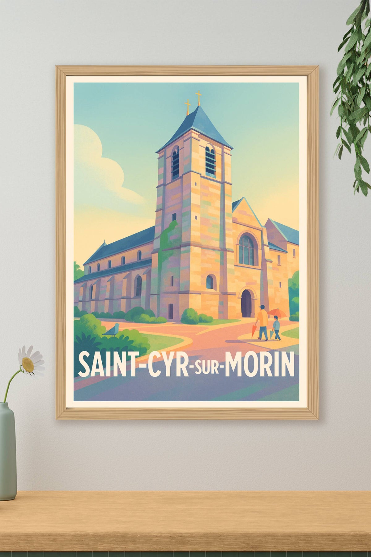 Affiche Saint-Cyr-sur-Morin — Charme et Sérénité au Cœur du Village · poster d'art de Saint-Cyr-sur-Morin