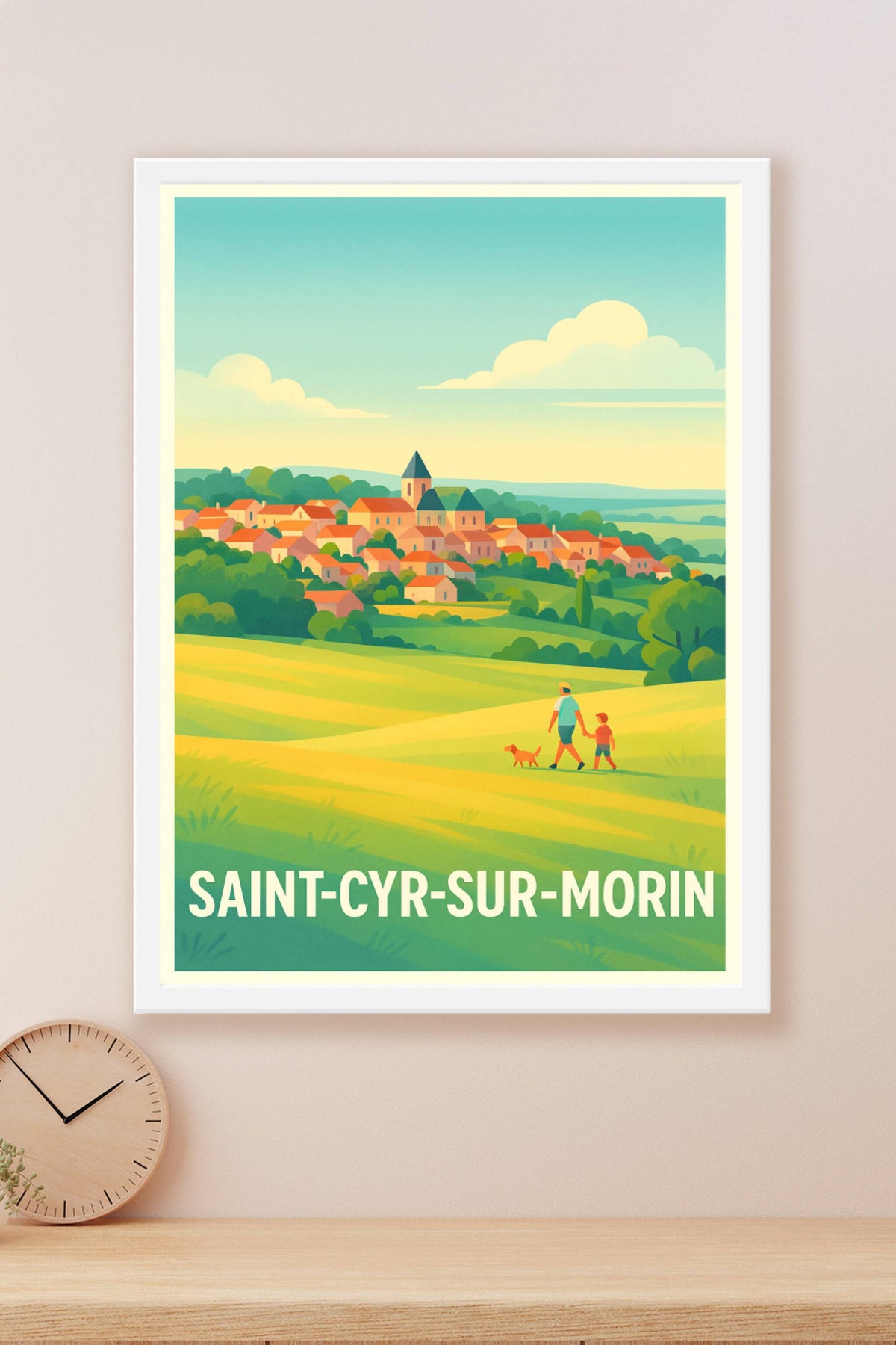 Affiche Saint-Cyr-sur-Morin — Charme pastoral et douceur de vivre · poster d'art de Saint-Cyr-sur-Morin