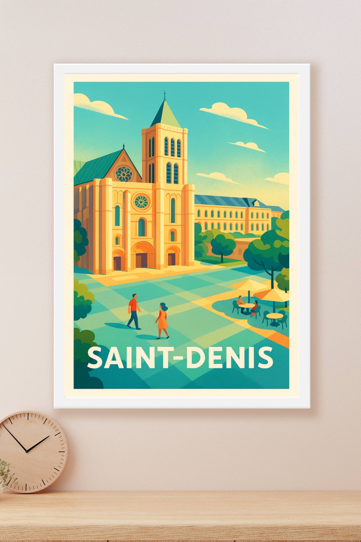 Affiche Saint-Denis — Charme et sérénité au cœur de l'abbaye · poster d'art de Saint-Denis