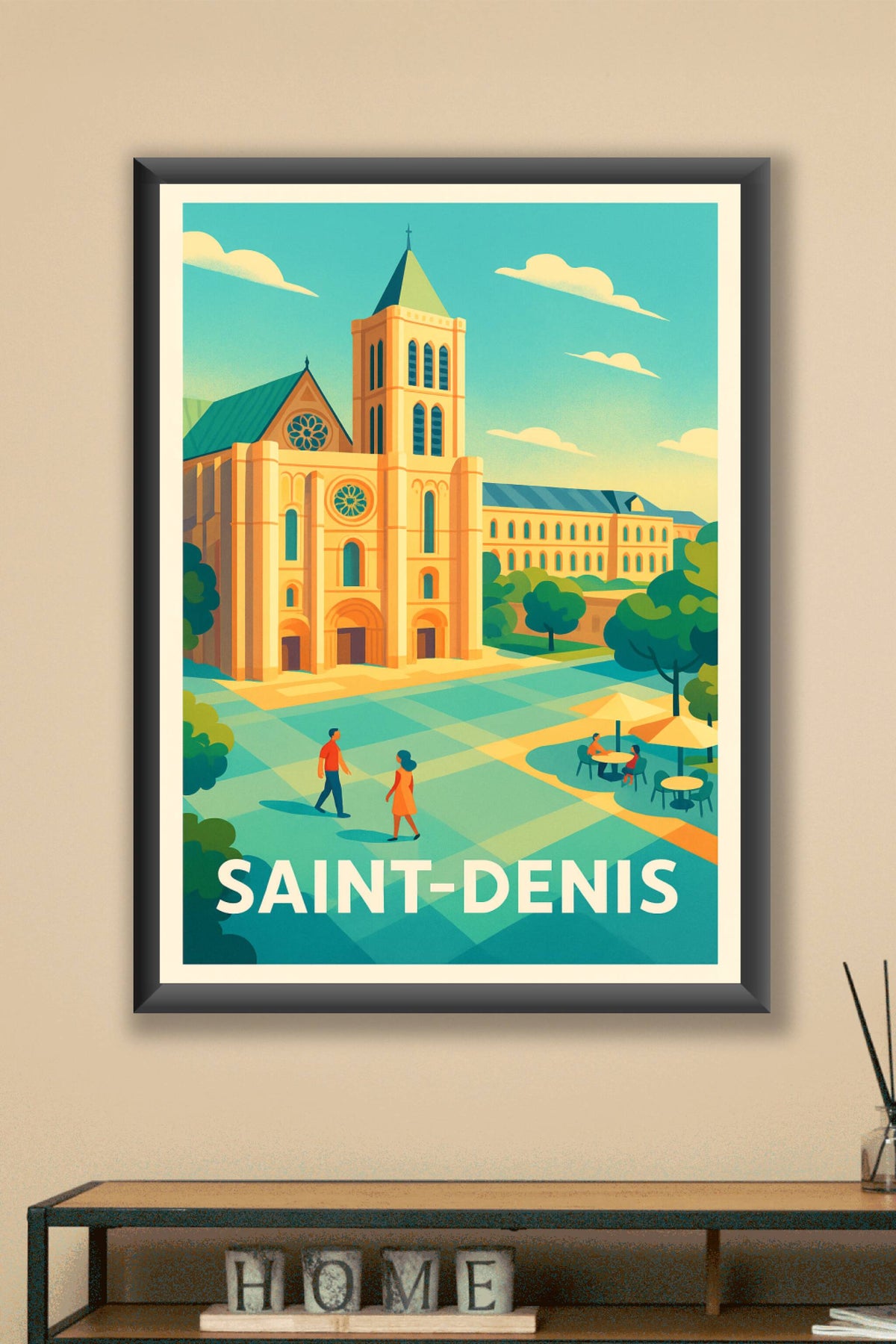 Affiche Saint-Denis — Charme et sérénité au cœur de l'abbaye · poster d'art de Saint-Denis