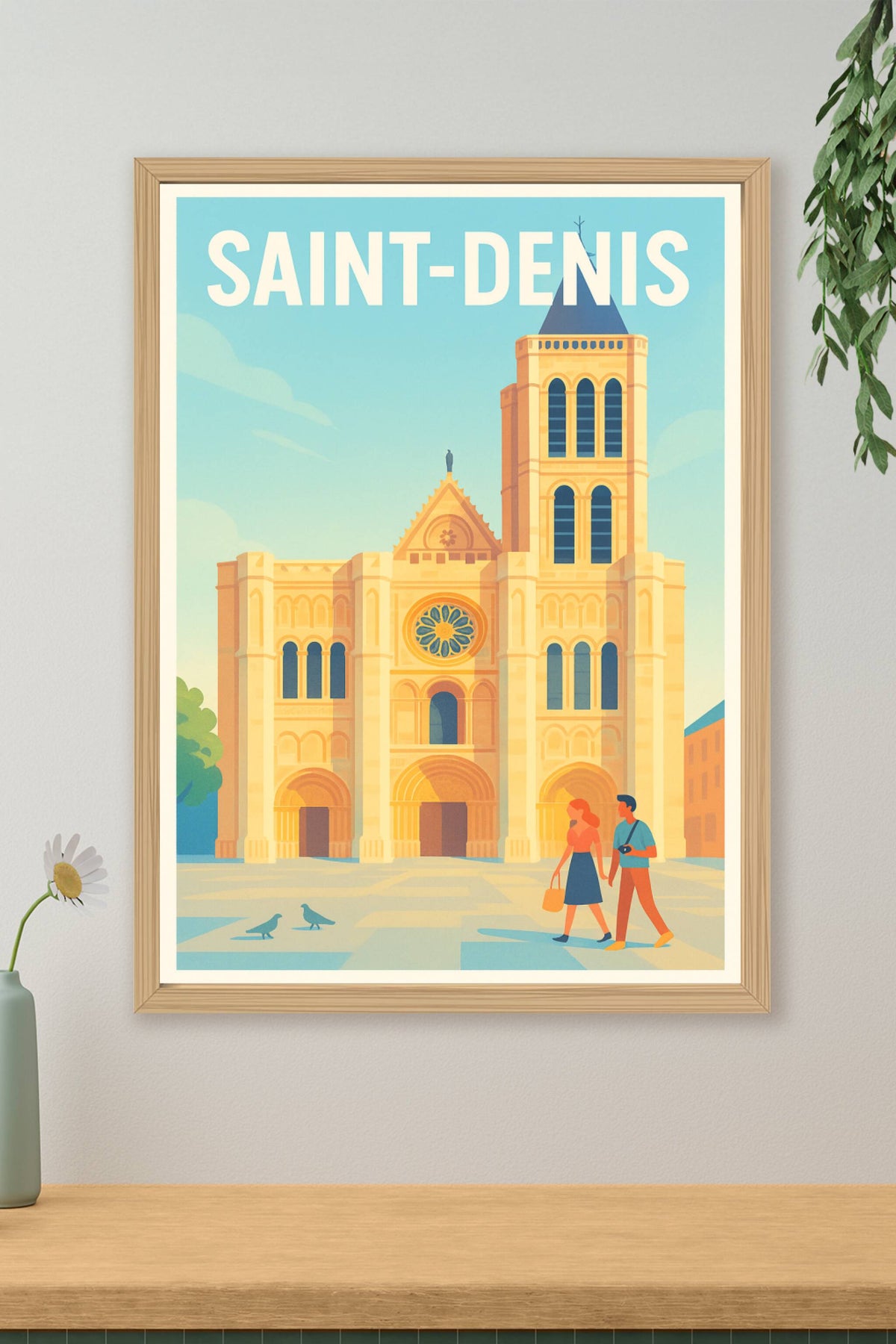 Affiche Saint-Denis — L'élégance historique au cœur de la ville · poster d'art de Saint-Denis