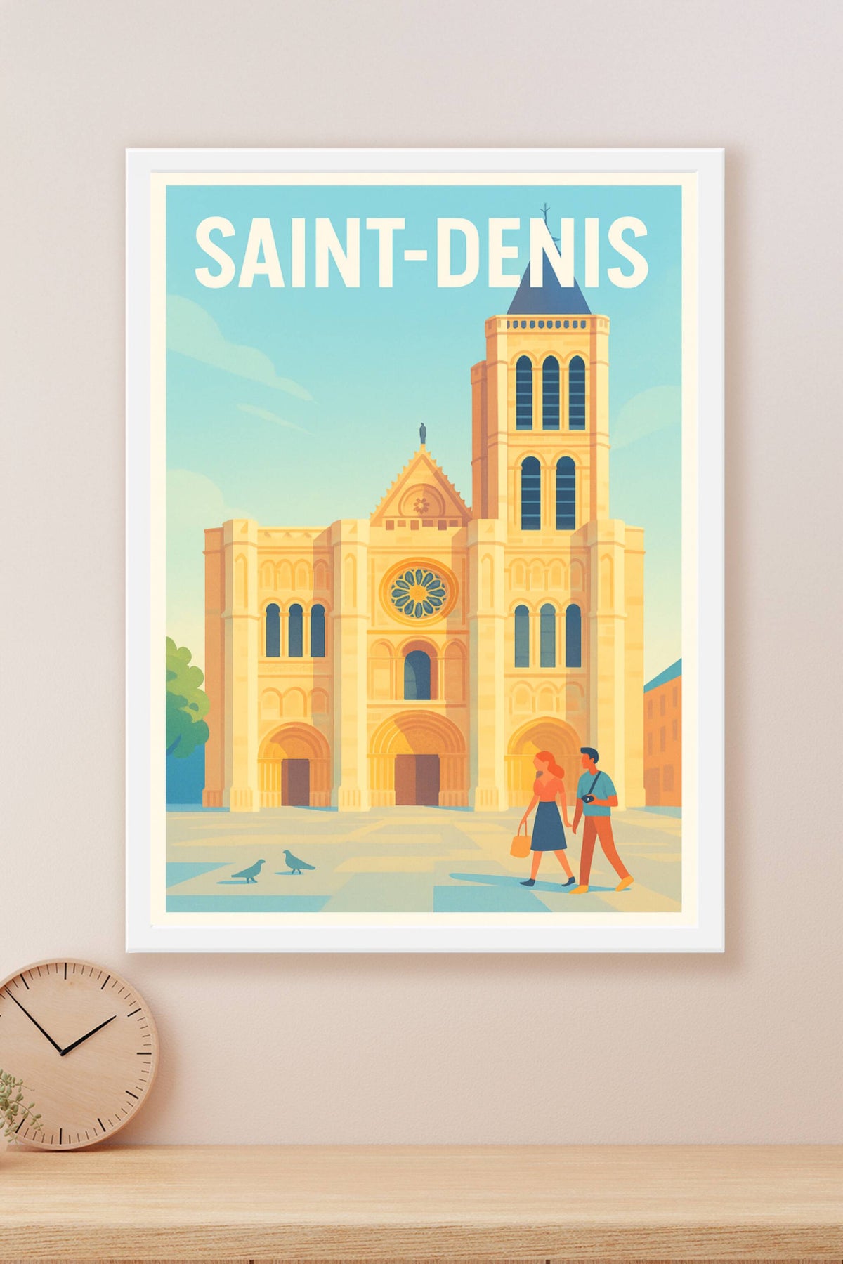 Affiche Saint-Denis — L'élégance historique au cœur de la ville · poster d'art de Saint-Denis