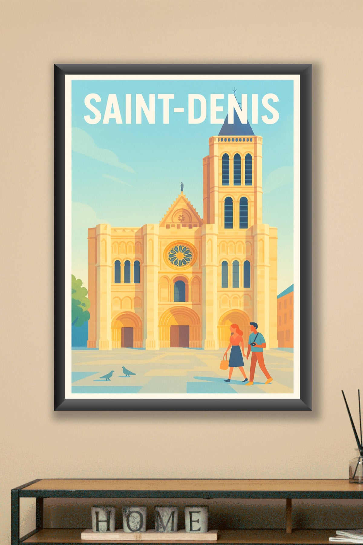 Affiche Saint-Denis — L'élégance historique au cœur de la ville · poster d'art de Saint-Denis