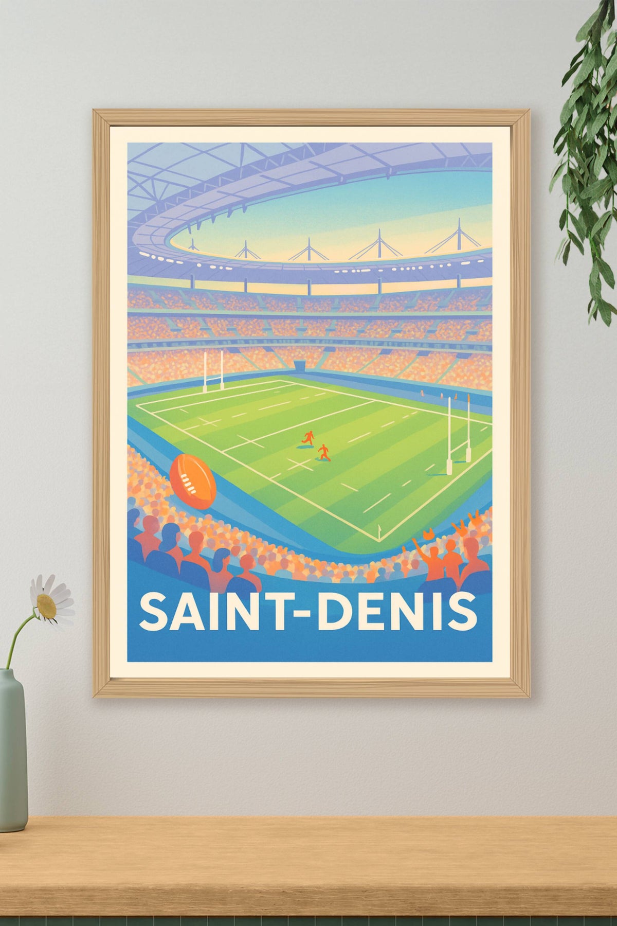 Affiche Saint-Denis — L'esprit du stade en affiche · poster d'art de Saint-Denis