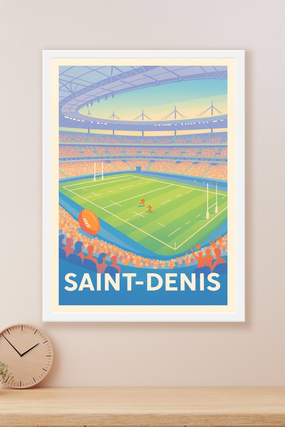 Affiche Saint-Denis — L'esprit du stade en affiche · poster d'art de Saint-Denis