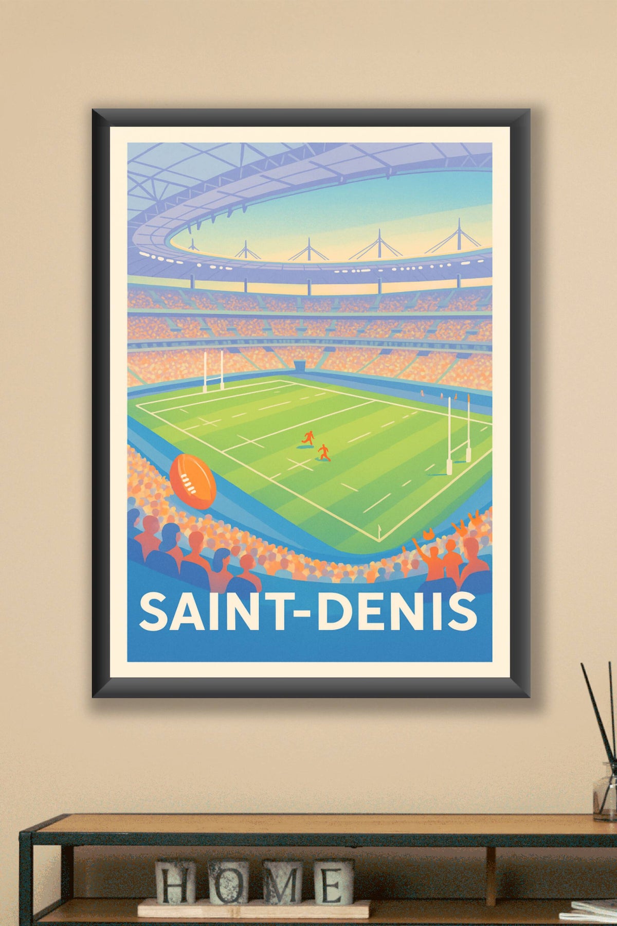 Affiche Saint-Denis — L'esprit du stade en affiche · poster d'art de Saint-Denis