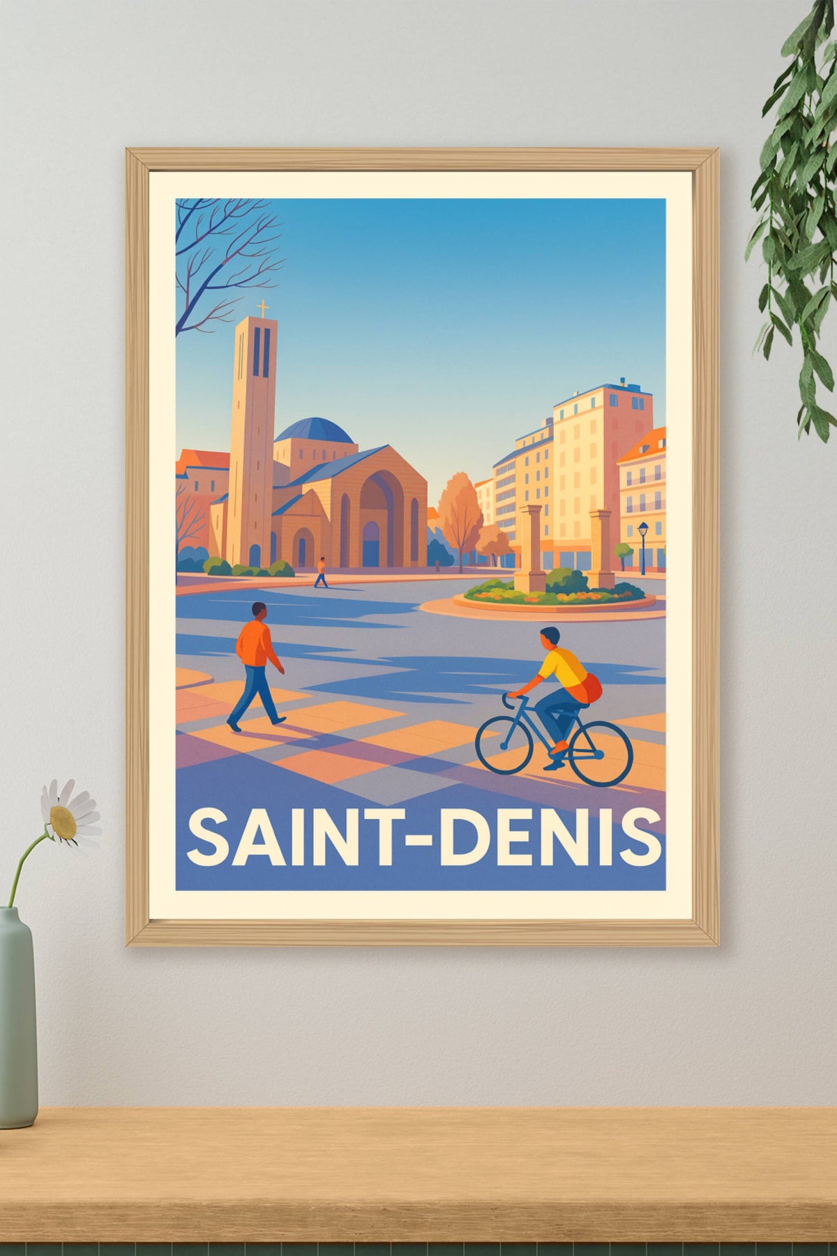 Affiche Saint-Denis — Un souffle de douceur urbaine · poster d'art de Saint-Denis
