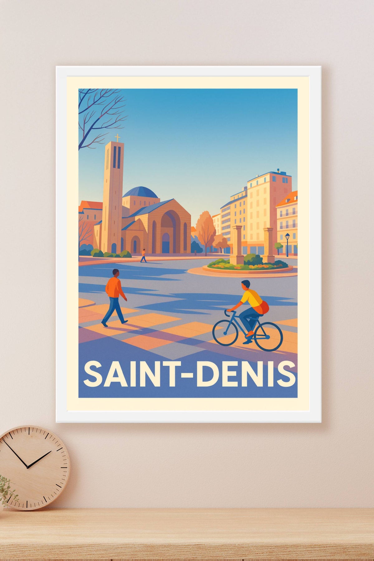 Affiche Saint-Denis — Un souffle de douceur urbaine · poster d'art de Saint-Denis