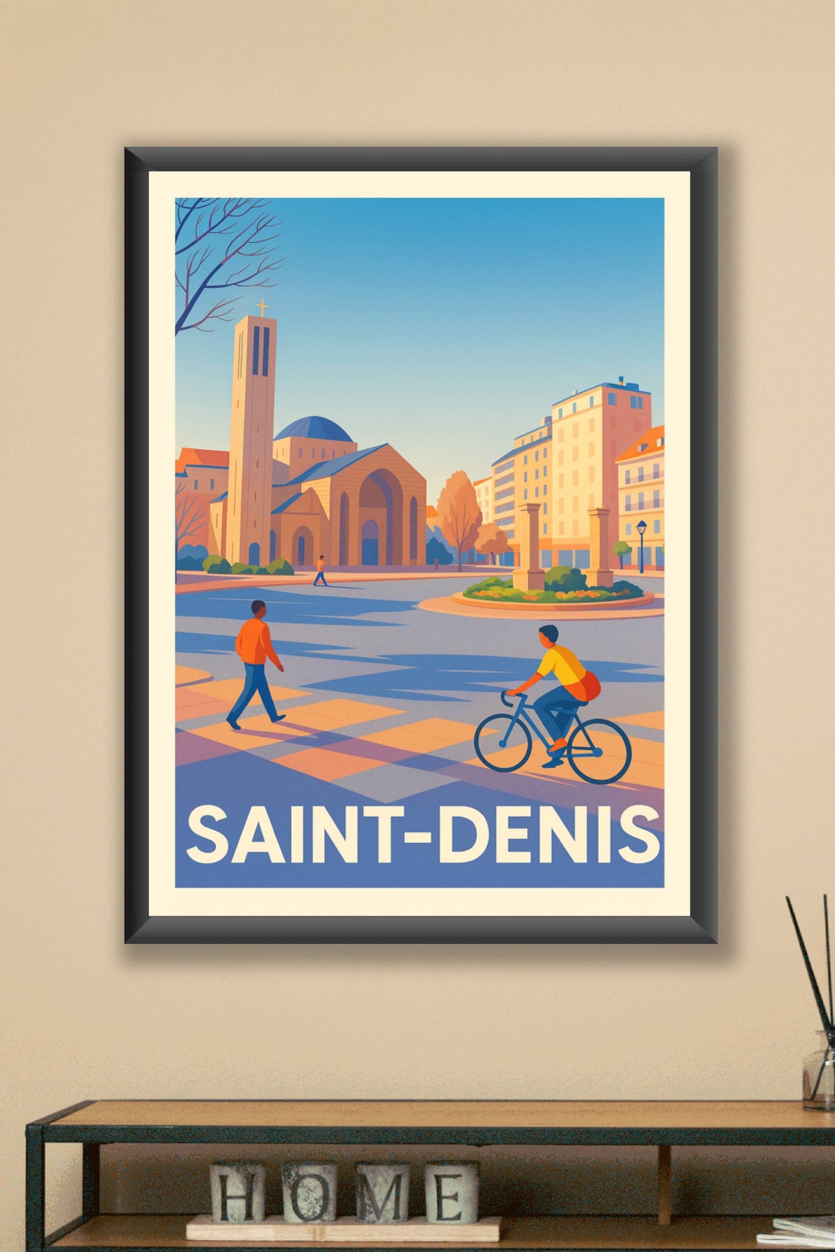Affiche Saint-Denis — Un souffle de douceur urbaine · poster d'art de Saint-Denis