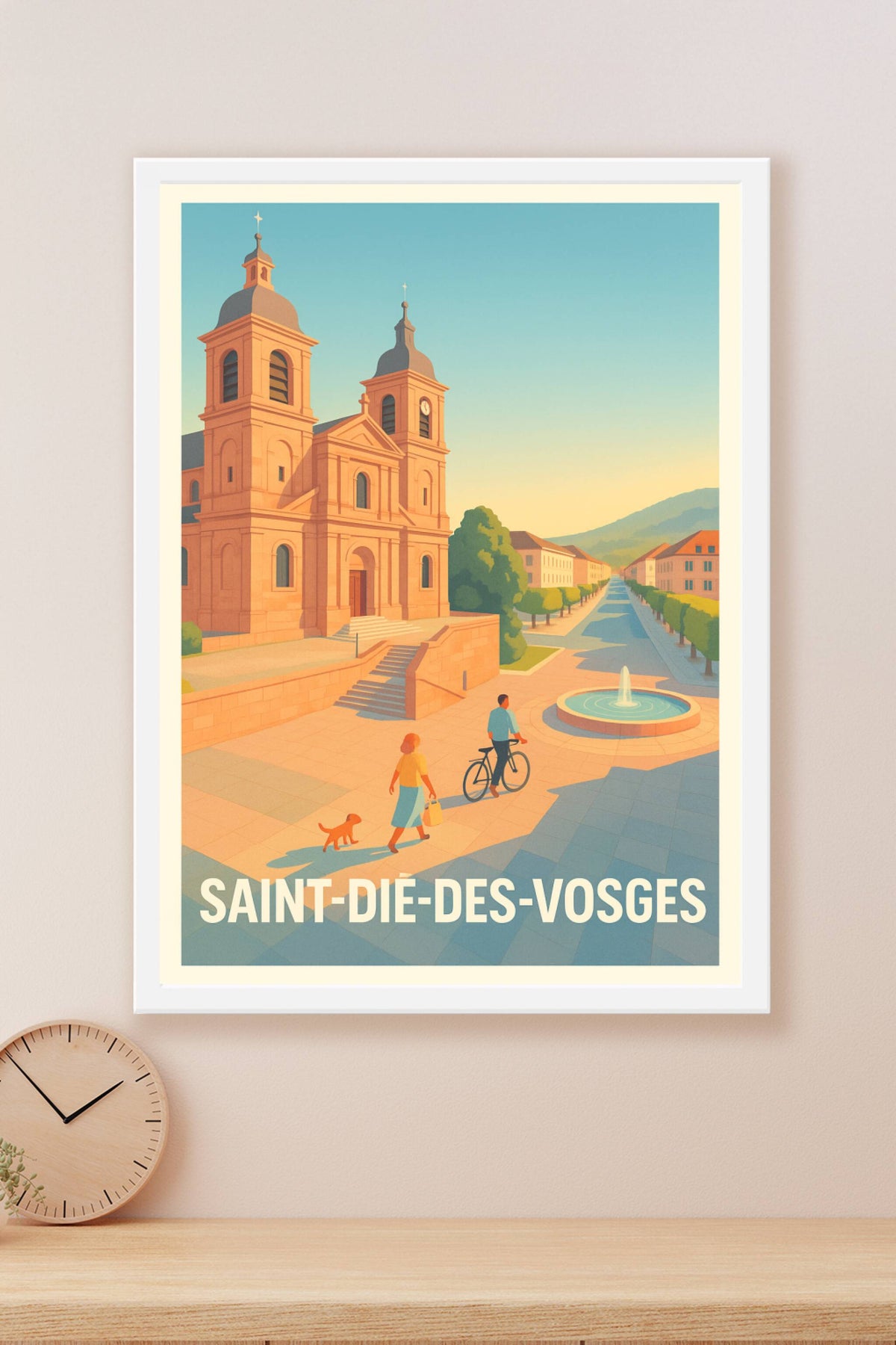 Affiche Saint-Dié-des-Vosges — Évasion paisible et lumineuse · poster d'art de Saint-Dié-des-Vosges