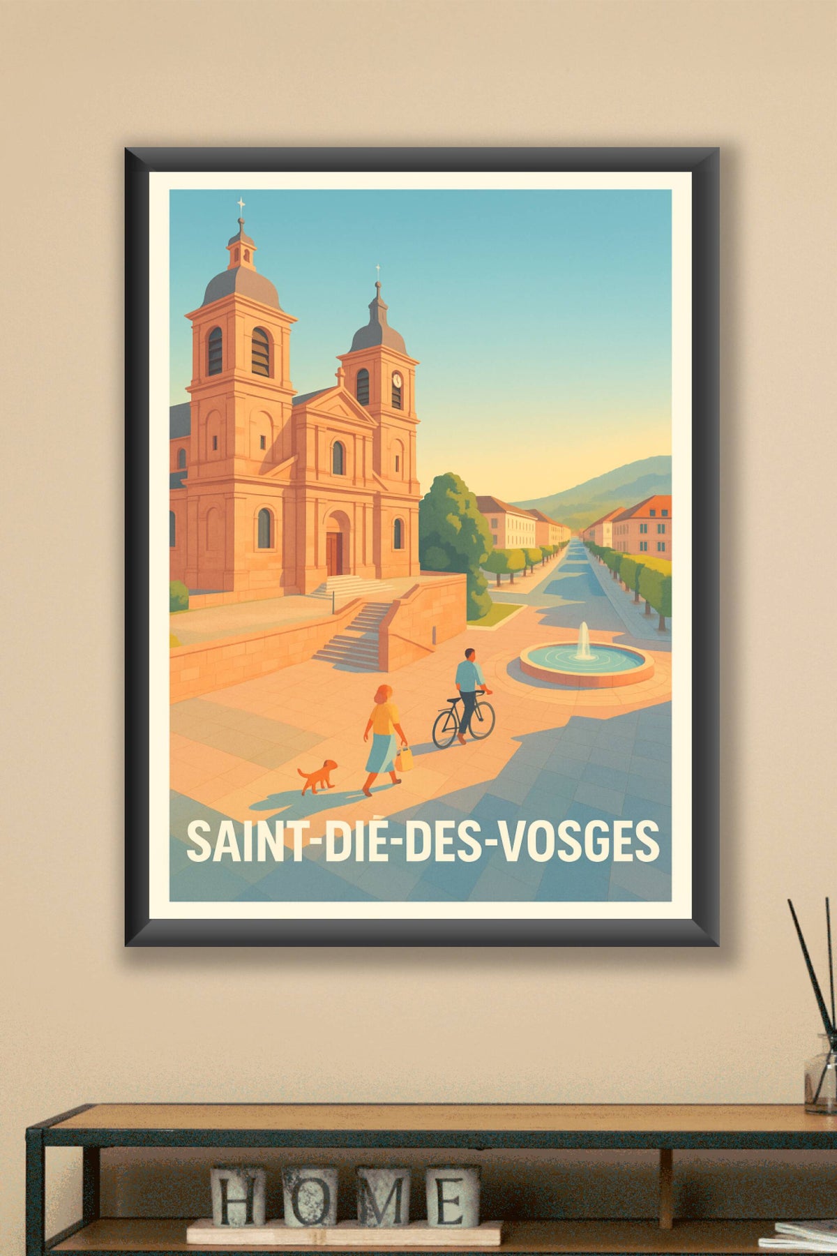 Affiche Saint-Dié-des-Vosges — Évasion paisible et lumineuse · poster d'art de Saint-Dié-des-Vosges