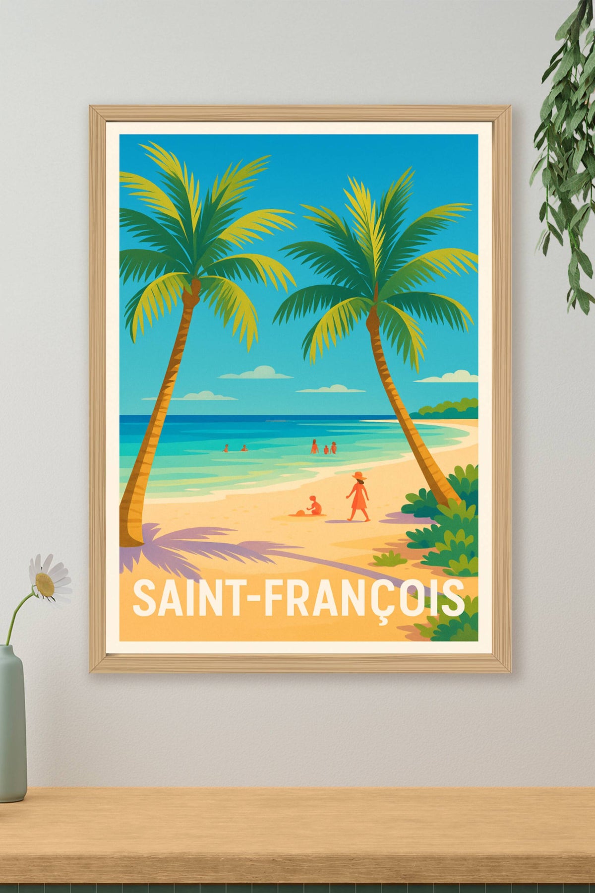 Affiche Saint-François — Évasion tropicale en bord de mer · poster d'art de Saint-François