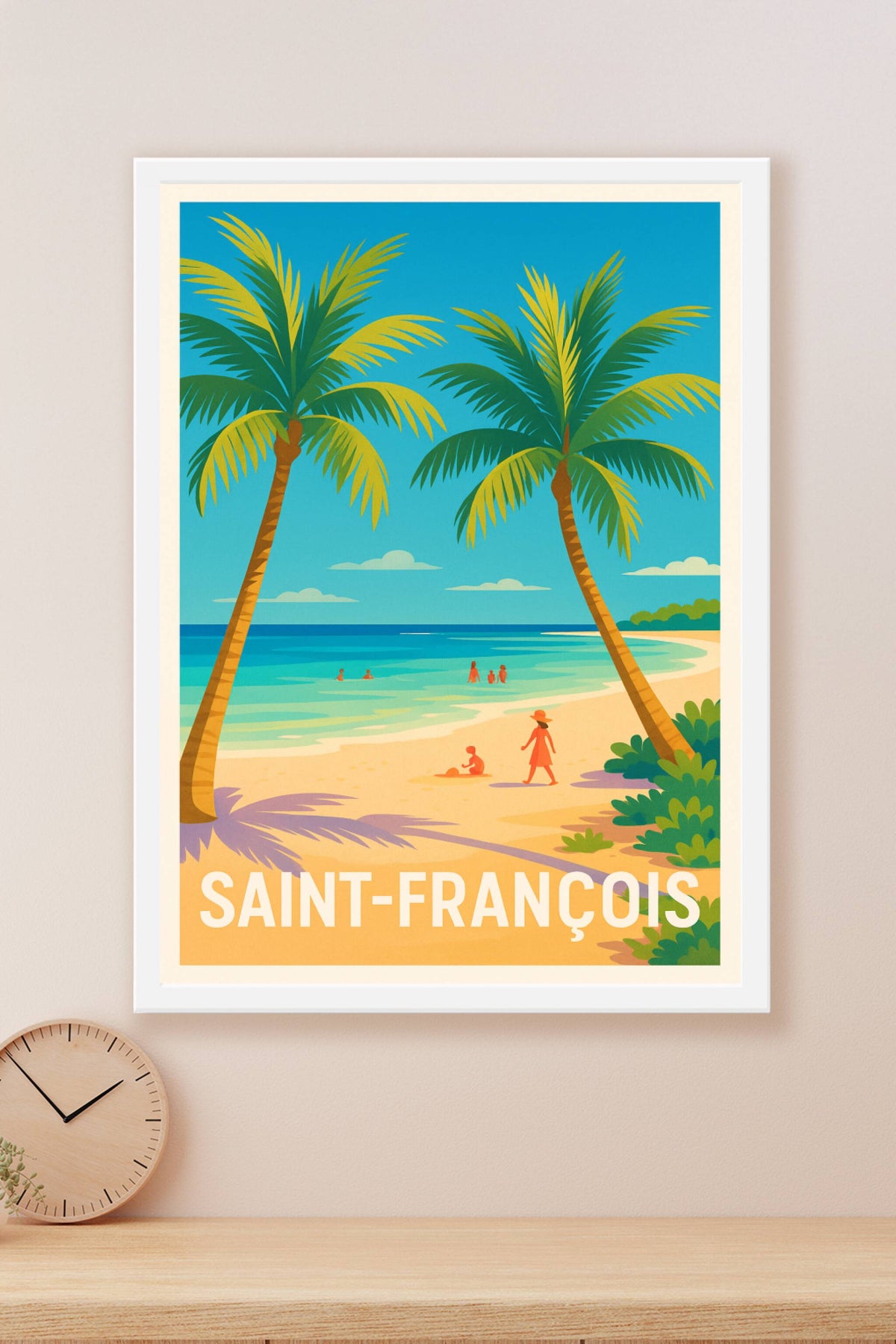 Affiche Saint-François — Évasion tropicale en bord de mer · poster d'art de Saint-François