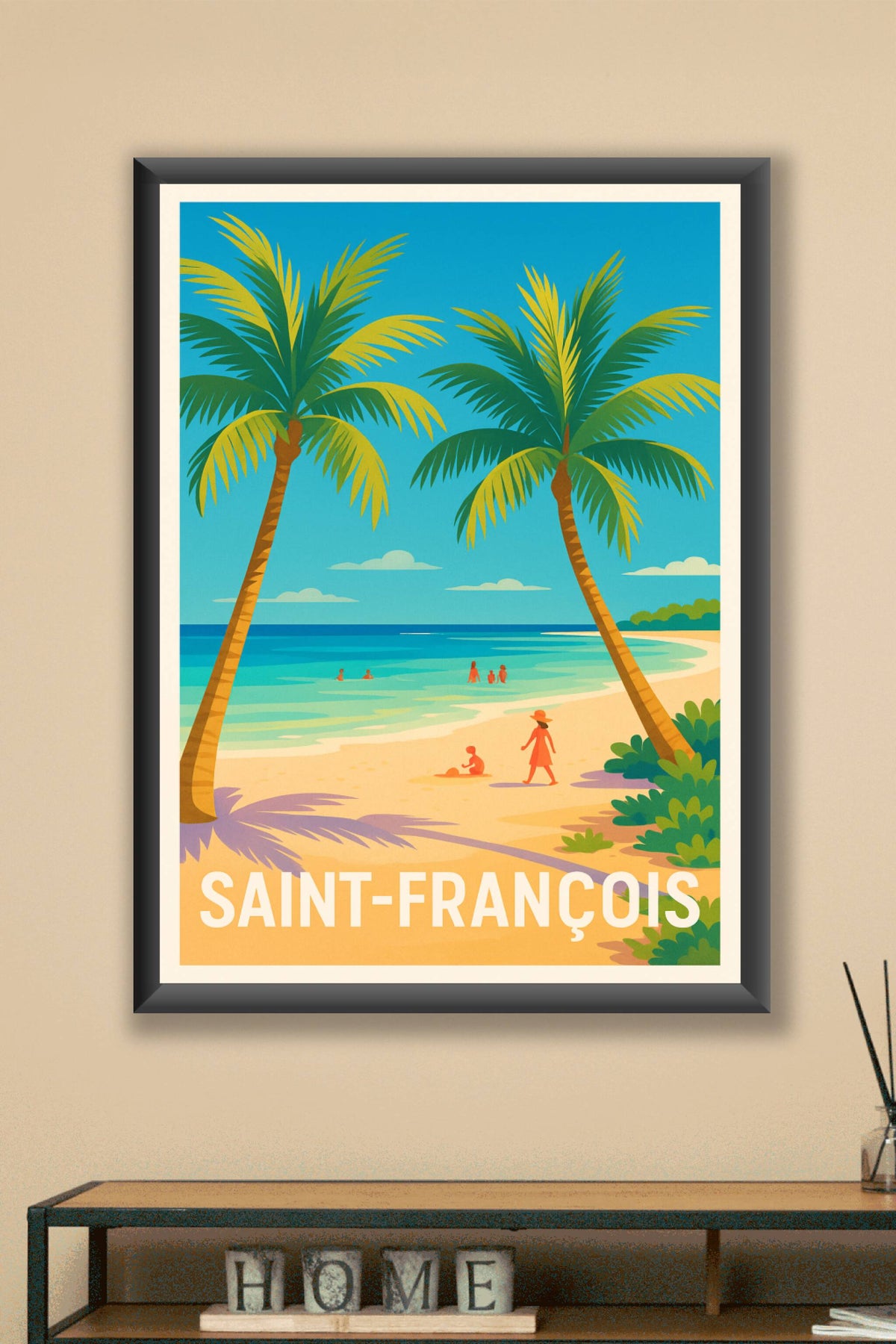 Affiche Saint-François — Évasion tropicale en bord de mer · poster d'art de Saint-François