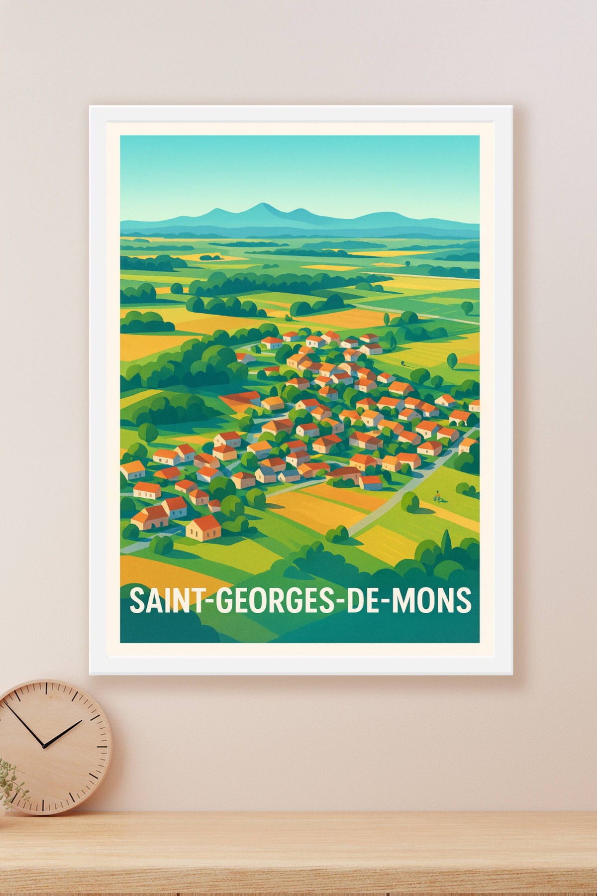 Affiche Saint-Georges-de-Mons — Le charme authentique de la campagne auvergnate · poster d'art de Saint-Georges-de-Mons