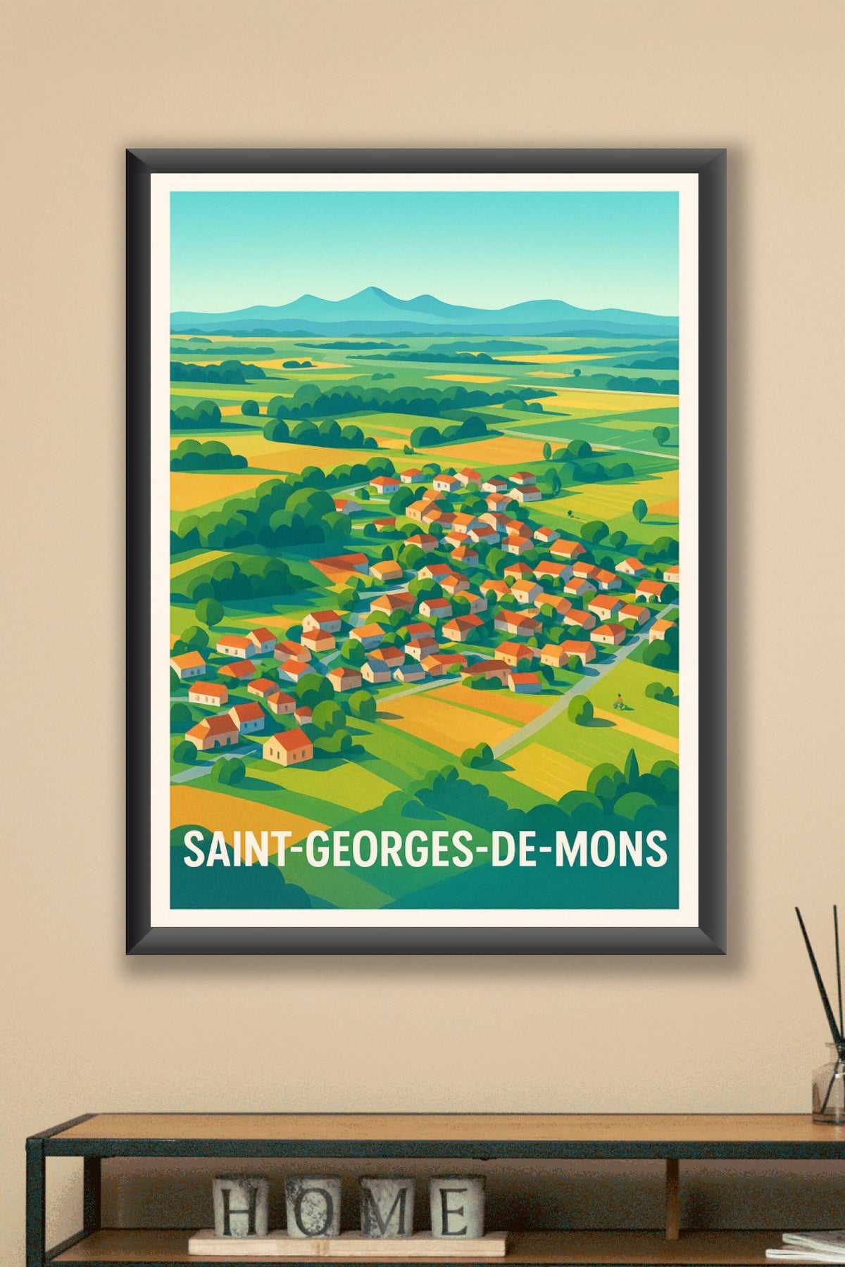 Affiche Saint-Georges-de-Mons — Le charme authentique de la campagne auvergnate · poster d'art de Saint-Georges-de-Mons