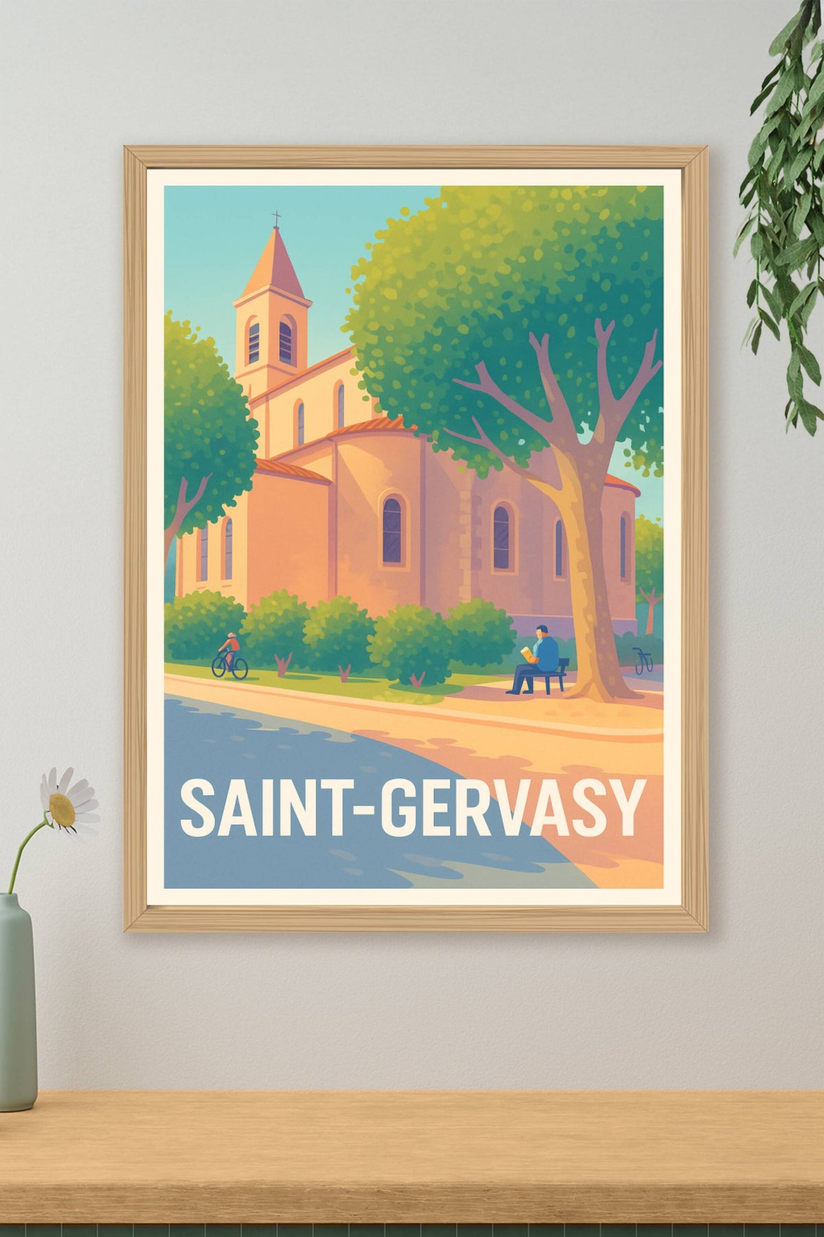 Affiche Saint-Gervasy — Charme paisible au cœur du village · poster d'art de Saint-Gervasy