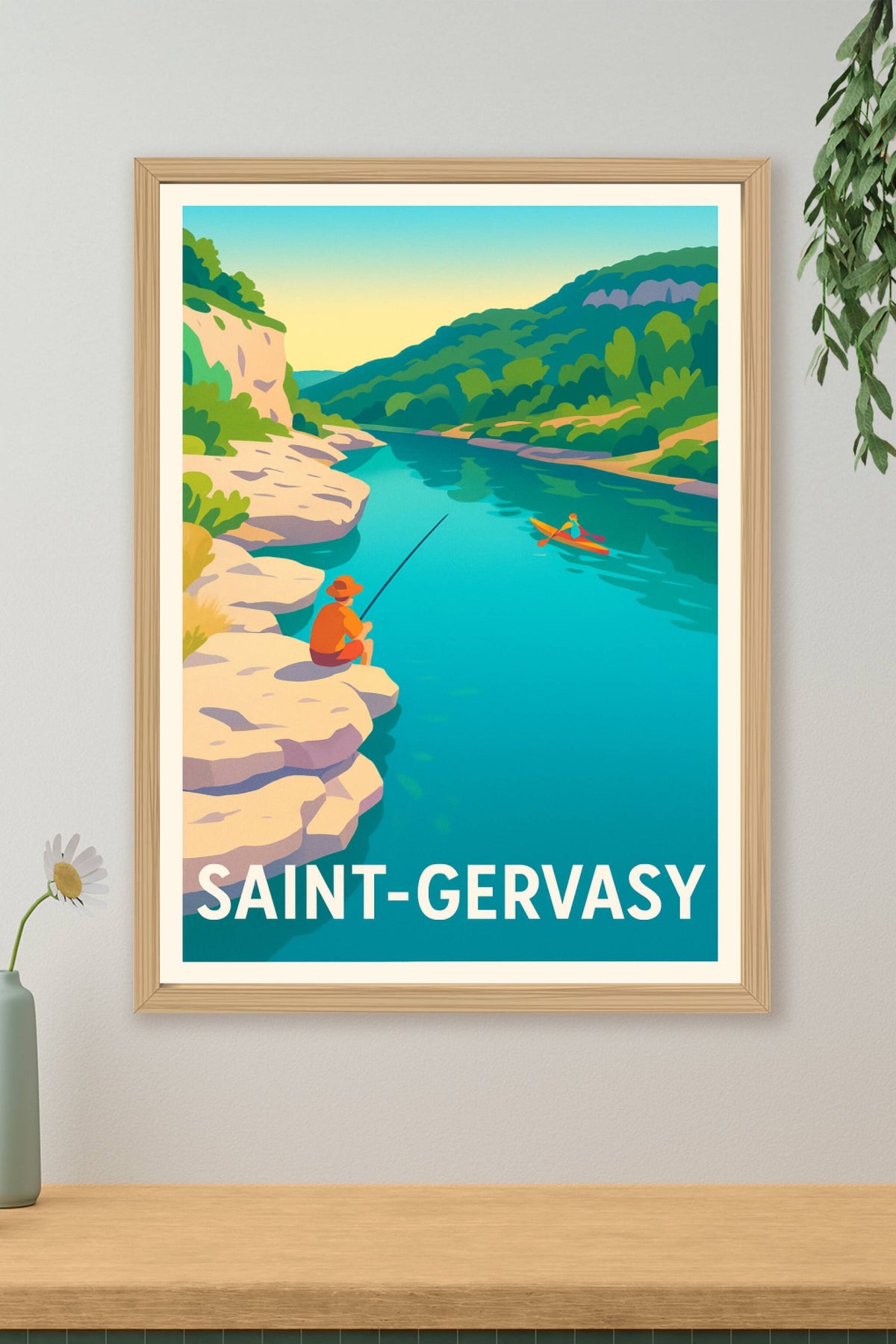 Affiche Saint-Gervasy — Évasion au fil de l'eau · poster d'art de Saint-Gervasy