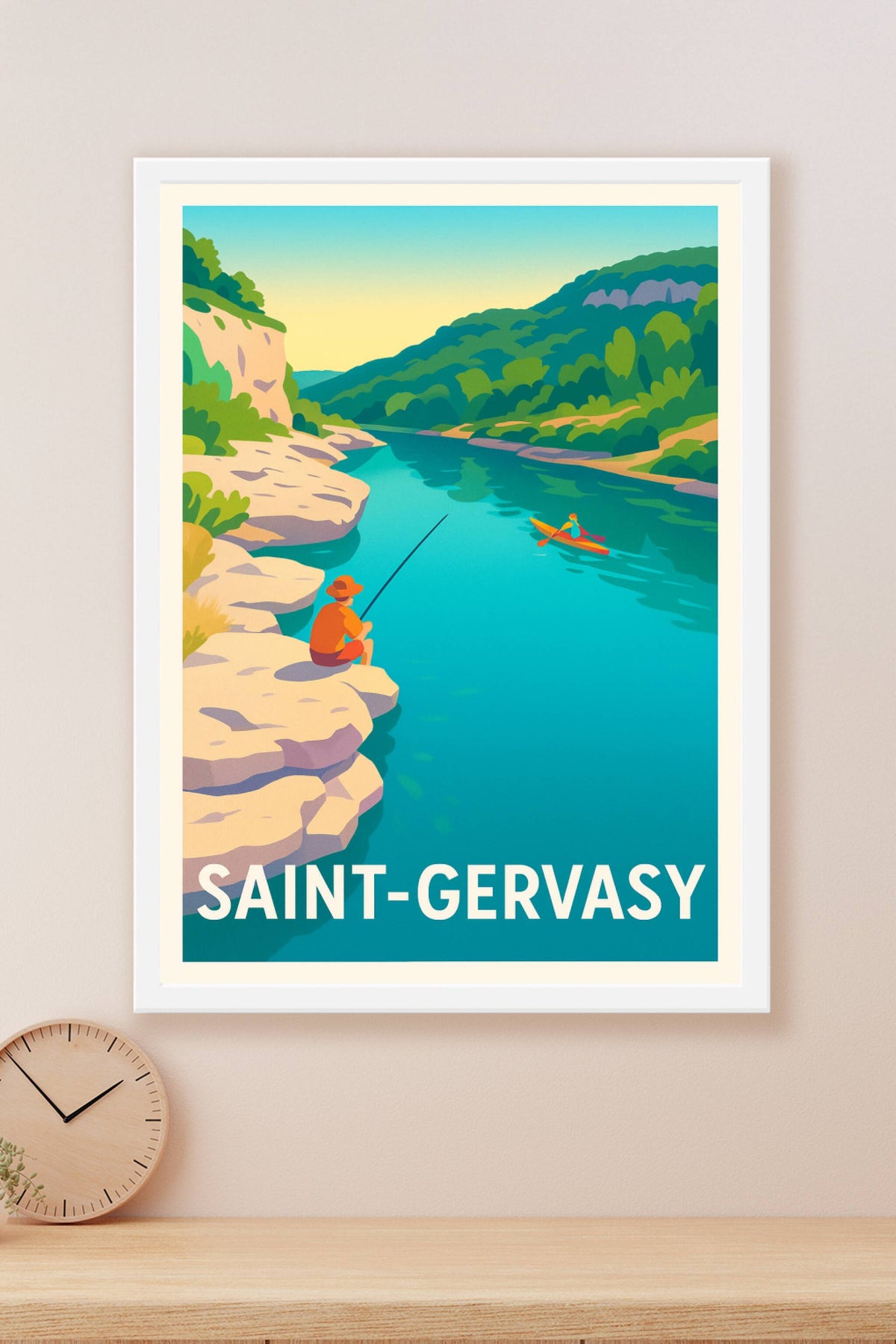 Affiche Saint-Gervasy — Évasion au fil de l'eau · poster d'art de Saint-Gervasy