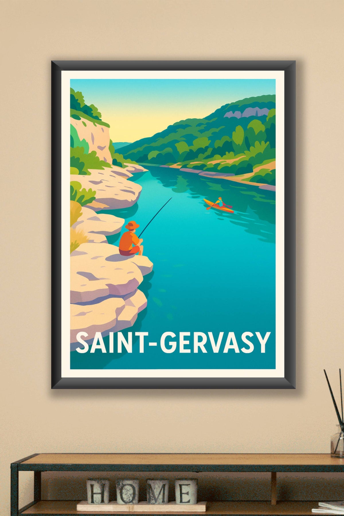 Affiche Saint-Gervasy — Évasion au fil de l'eau · poster d'art de Saint-Gervasy