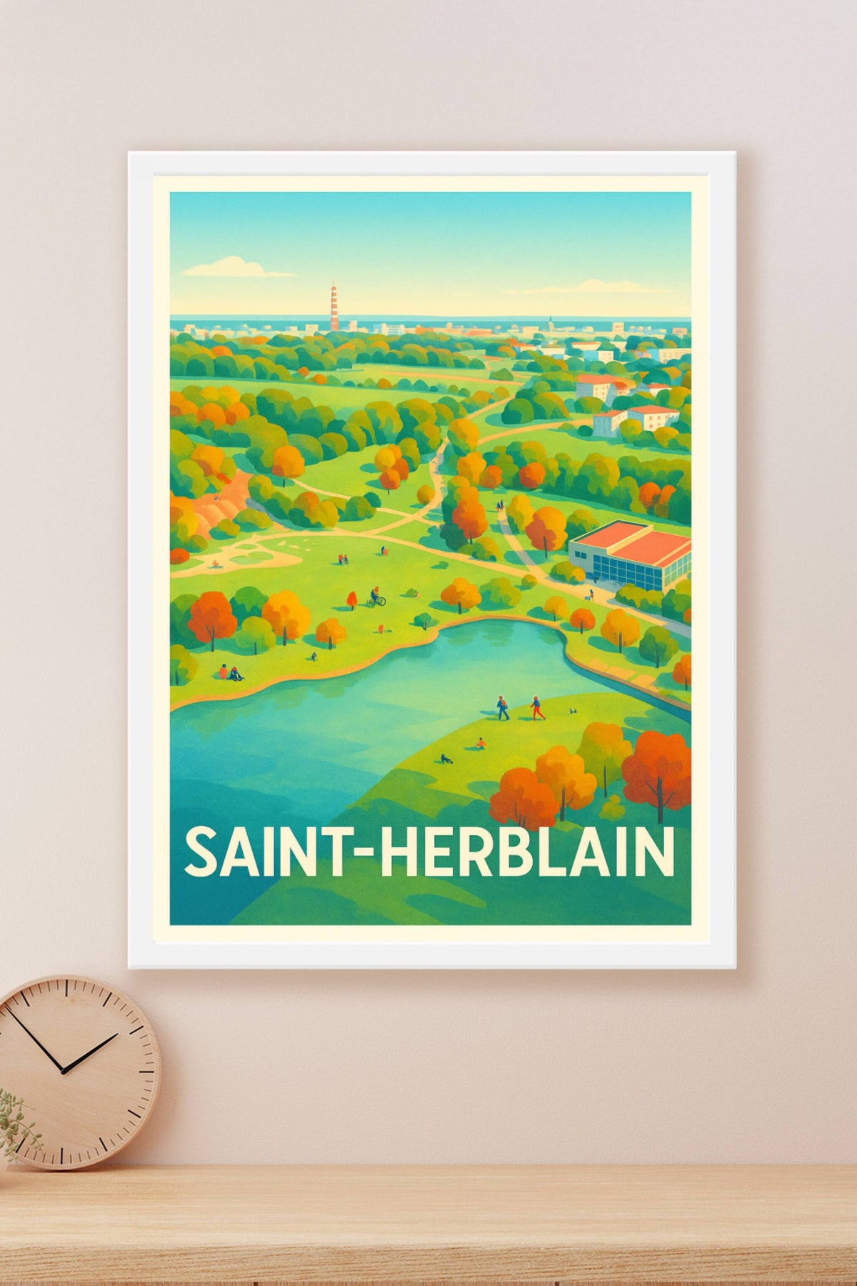Affiche Saint-Herblain — La nature au cœur de la vie urbaine · poster d'art de Saint-Herblain